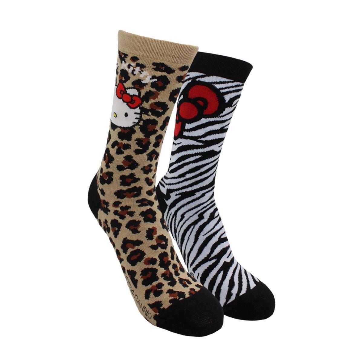 Calcetines Largos Mujer Algodón Pack 2 Hello Kitty C1 TOP-0