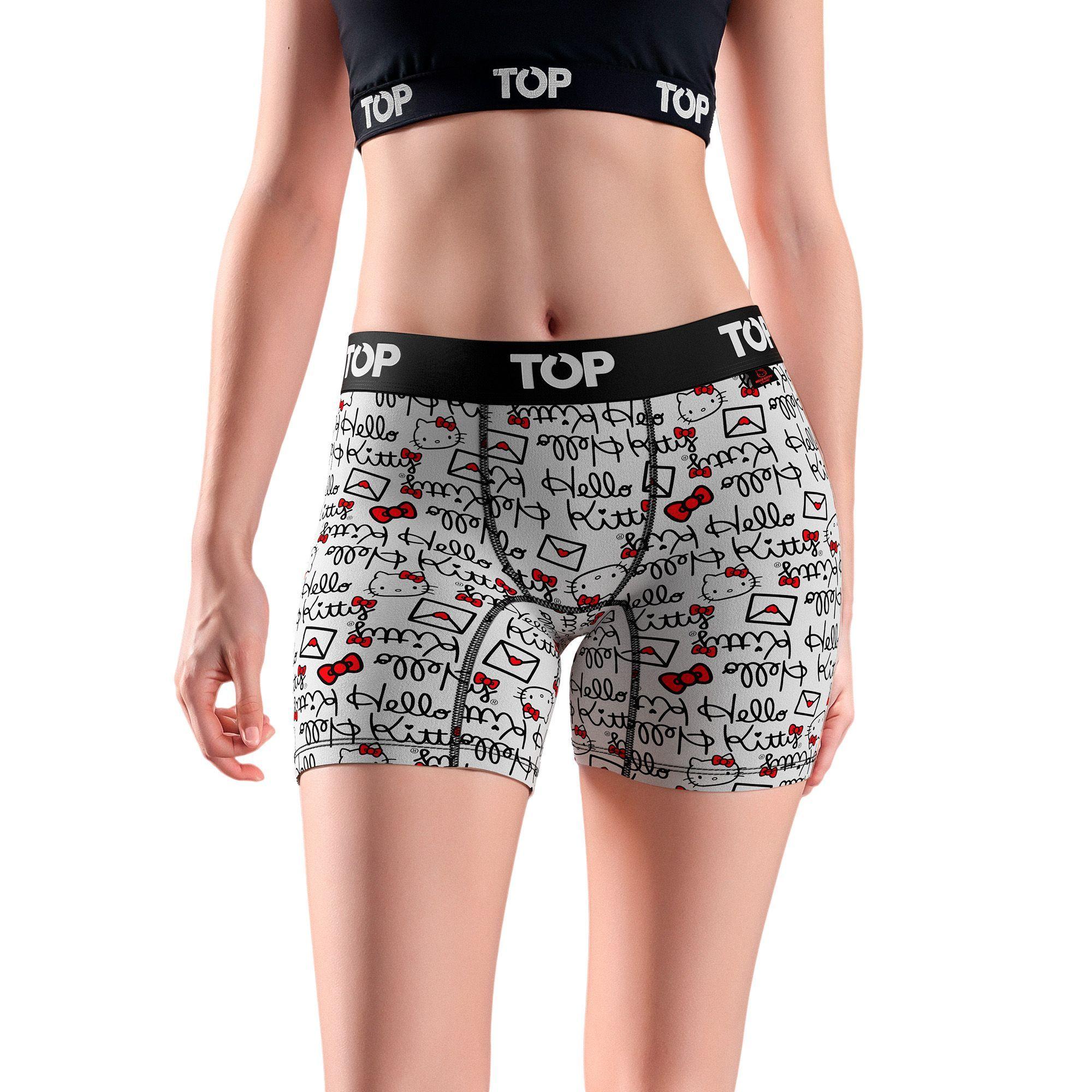 BÓXER MEDIO MUJER ALGODÓN PACK 3 HELLO KITTY C6 TOP-4