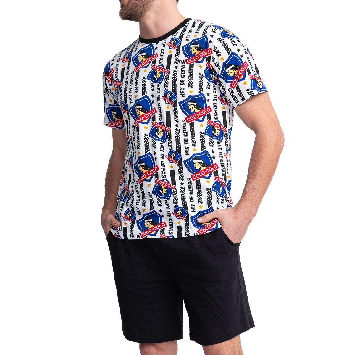 Pijama Hombre Algodón Verano Colo-Colo C1 Top-2