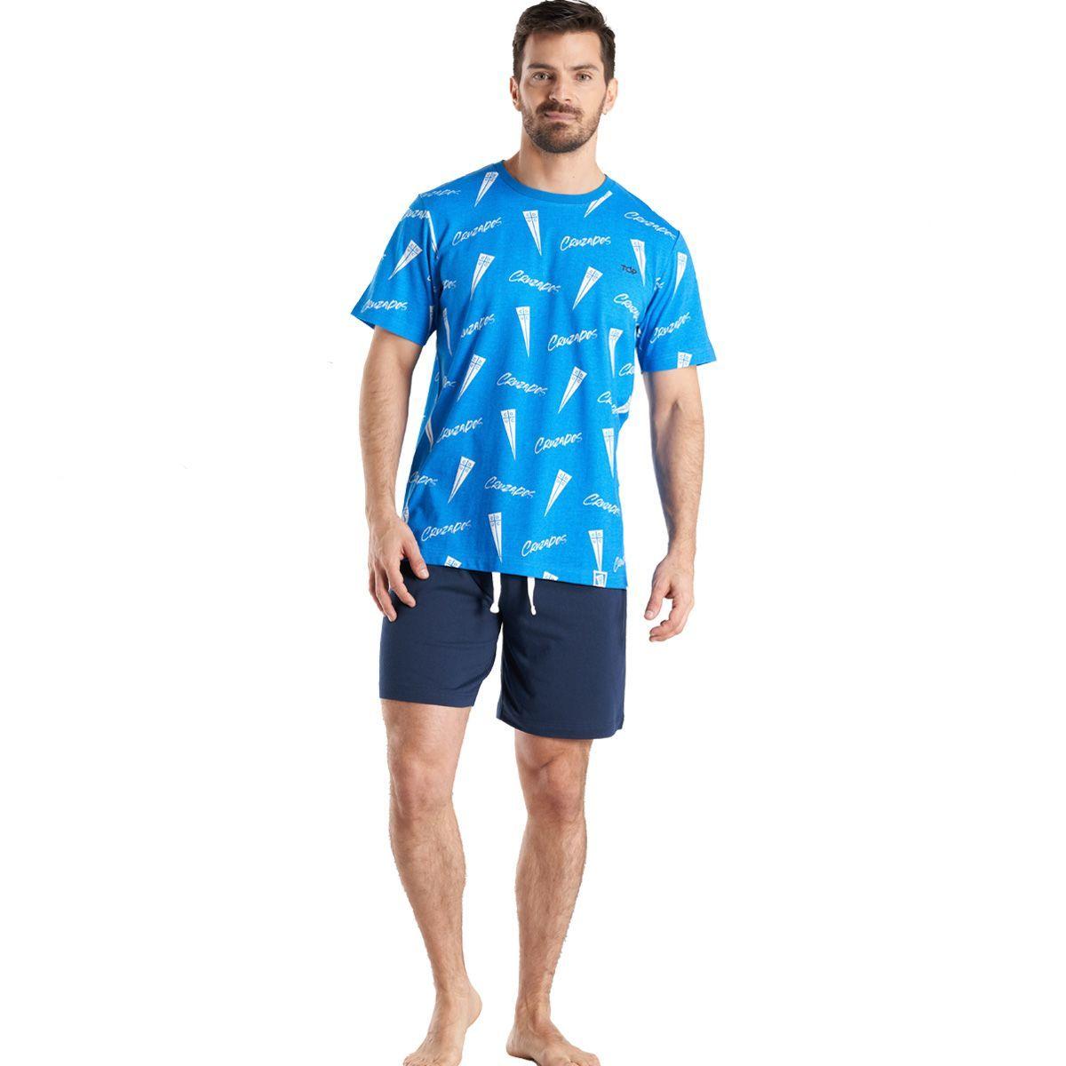 Pijama Algodón Hombre Verano Universidad Católica C1 Top-0