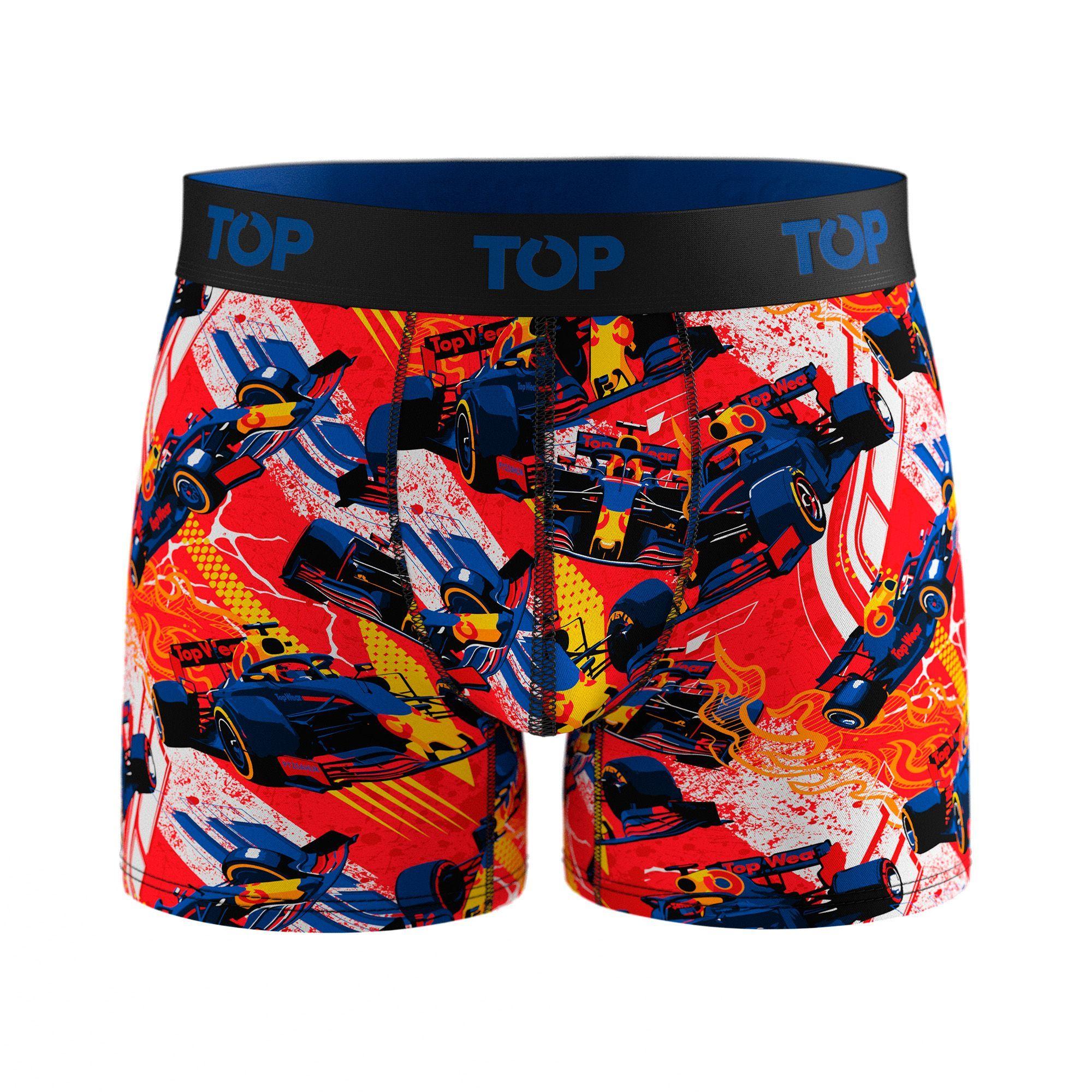 Bóxer Medio Algodón Pack 3 Motores C4 TOP-3