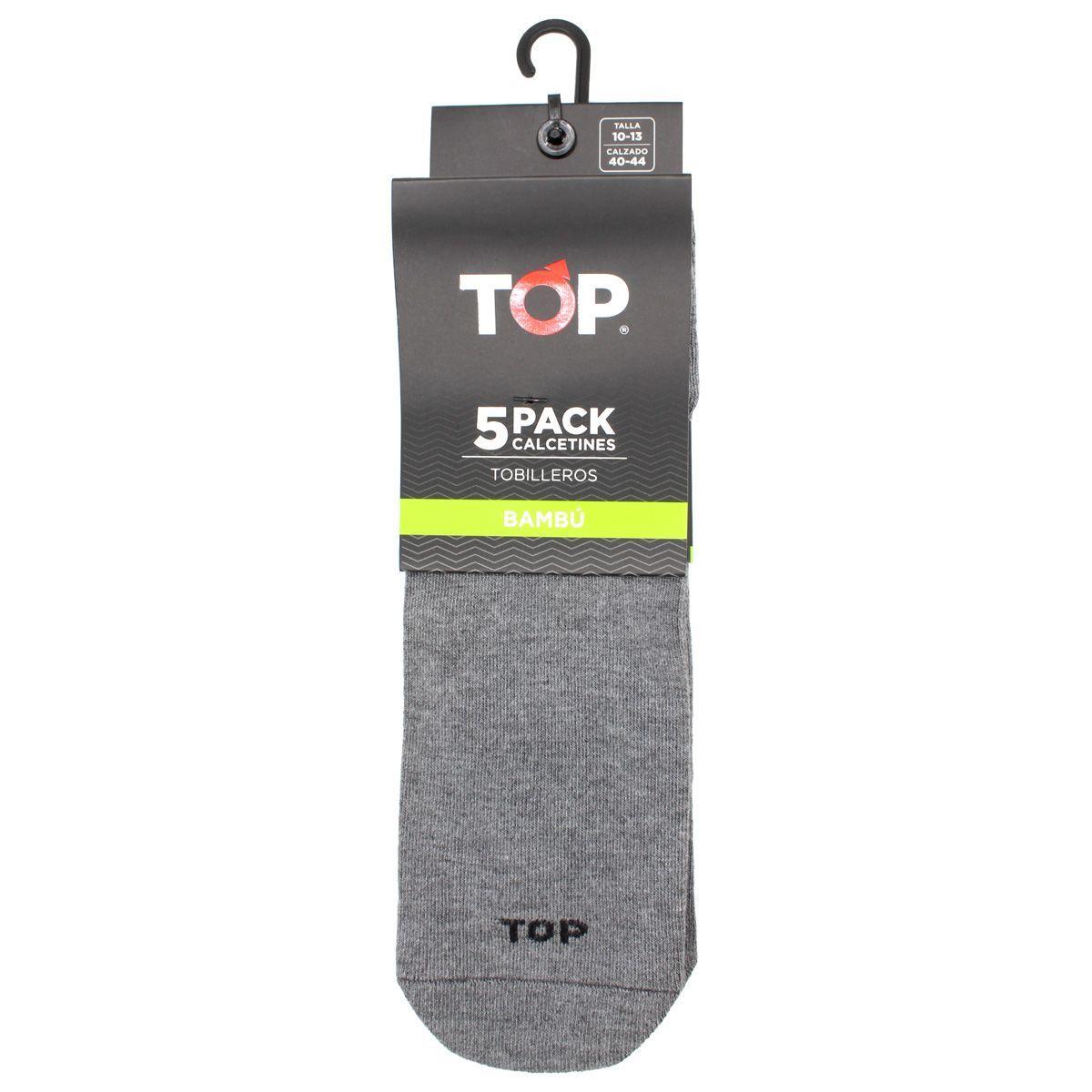 Calcetines Hombre Bambú Tobilleros Pack 5 C2 Top-4