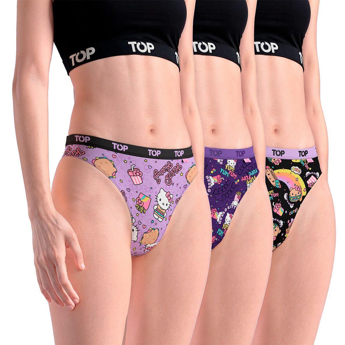 Colaless Algodón con Elástico Pack 3 Hello Kitty C2 TOP-0