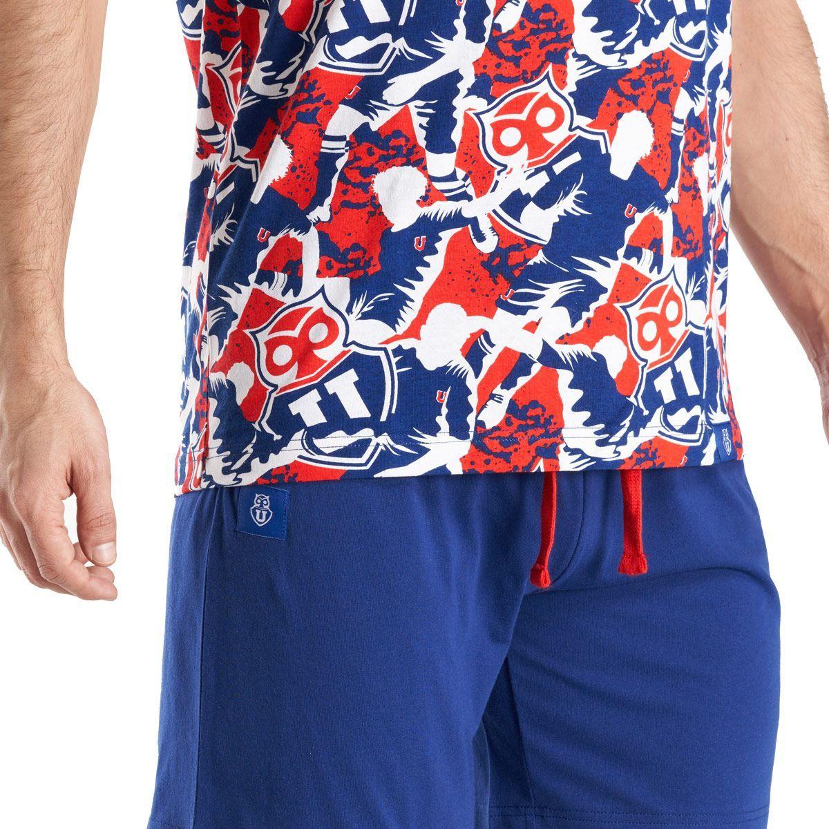 Pijama Algodón Hombre Verano Universidad de Chile C1 Top-2