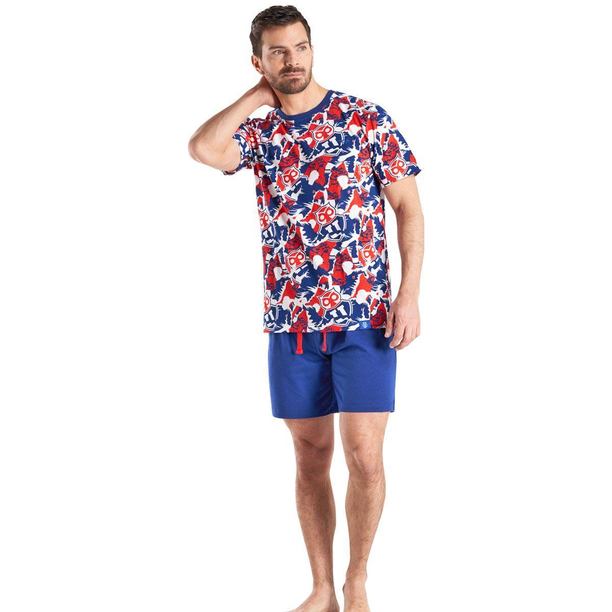Pijama Algodón Hombre Verano Universidad de Chile C1 Top-0