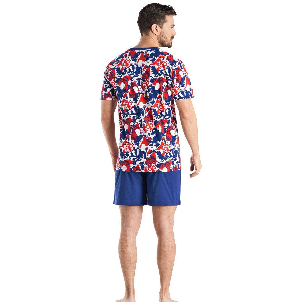 Pijama Algodón Hombre Verano Universidad de Chile C1 Top-1