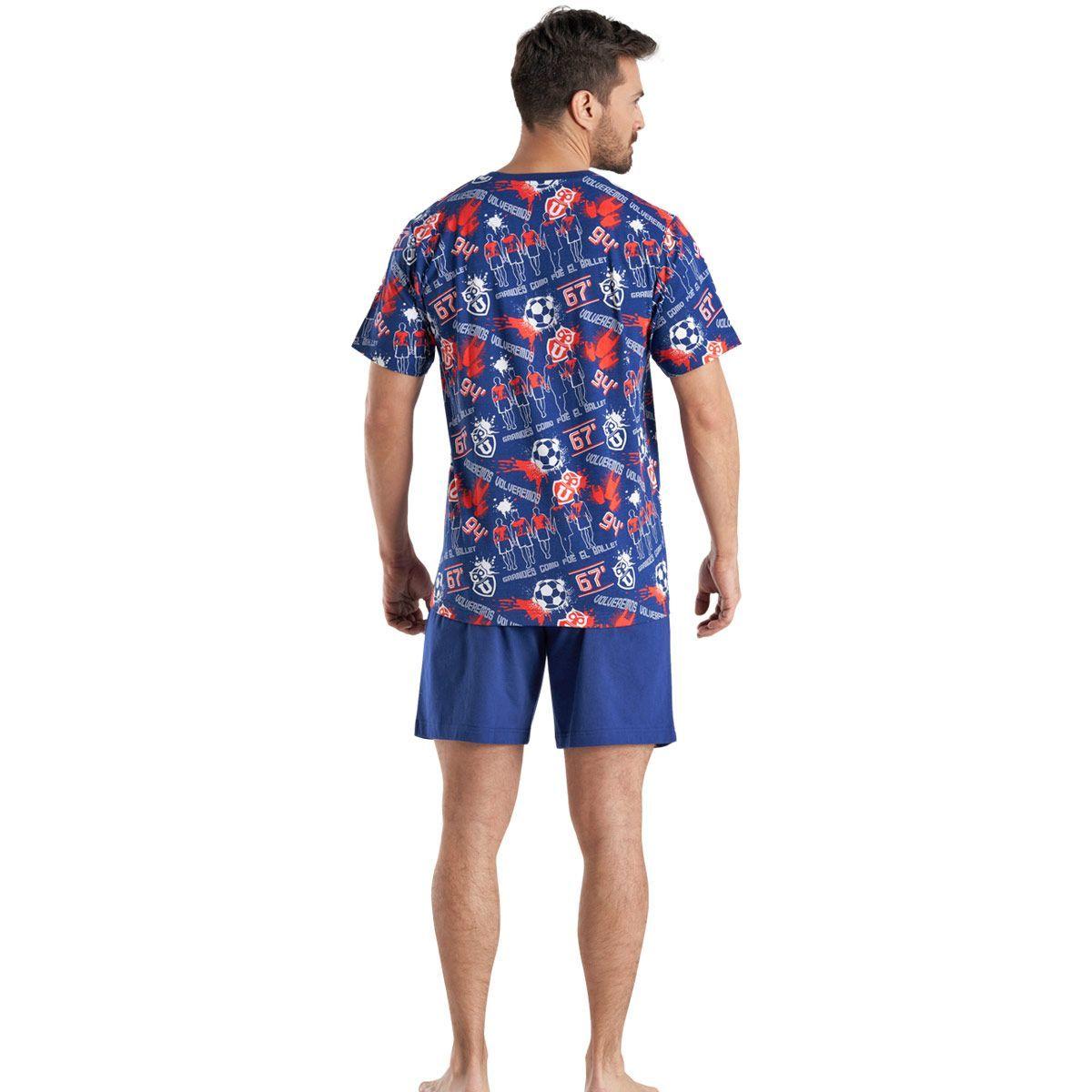 Pijama Algodón Hombre Verano Universidad de Chile C2 Top-1