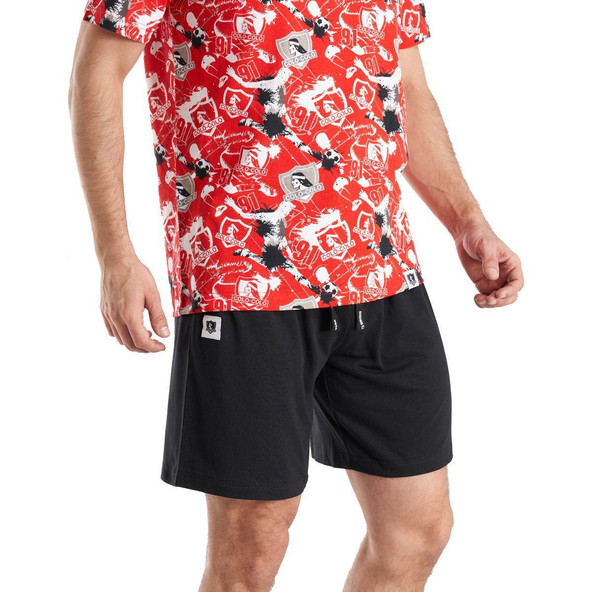 Pijama Algodón Hombre Verano Colo Colo C2 Top-2