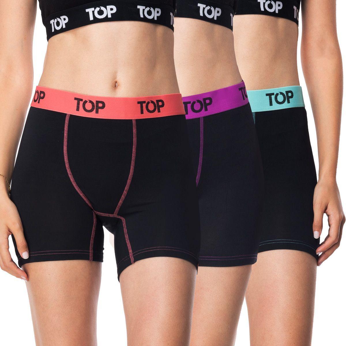 Bóxer Mujer Medio Algodón Pack 3 C3 Top-0