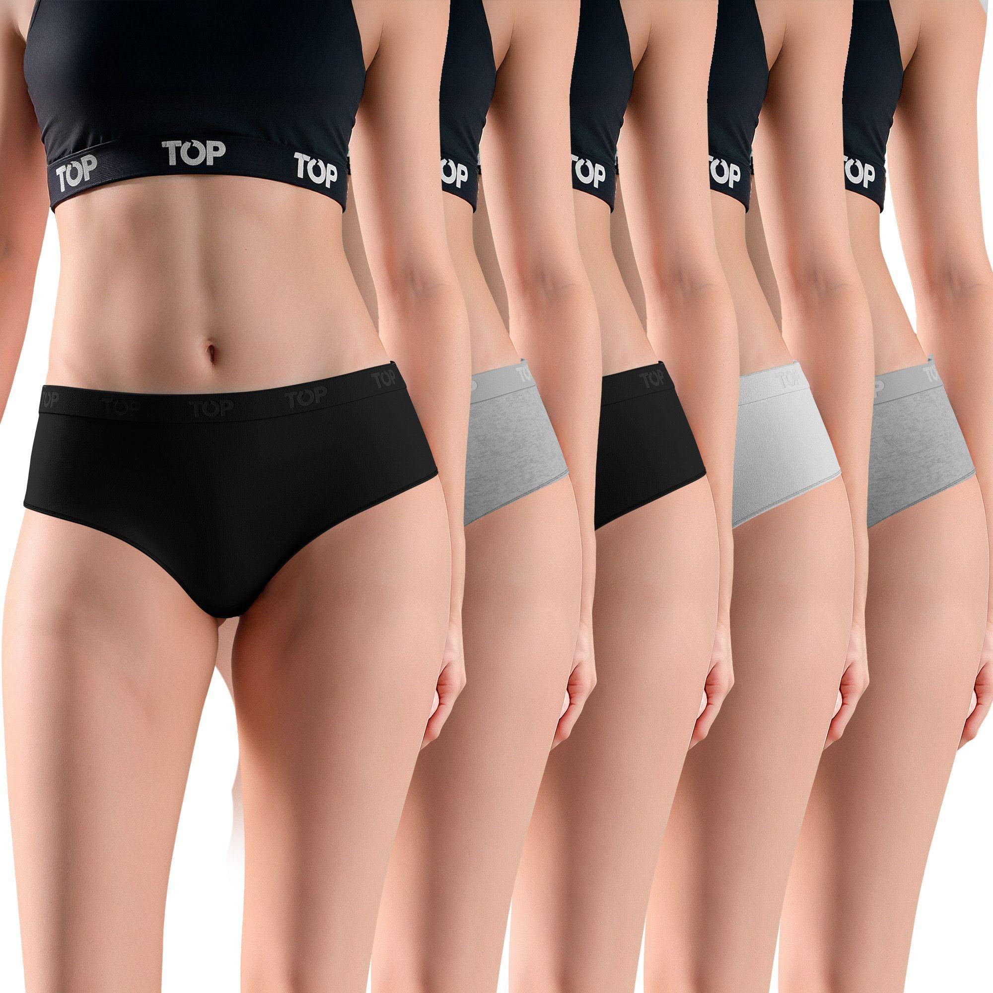 CALZÓN PANTALETAS ALGODÓN CON ELÁSTICO PACK 5 C2 TOP-0