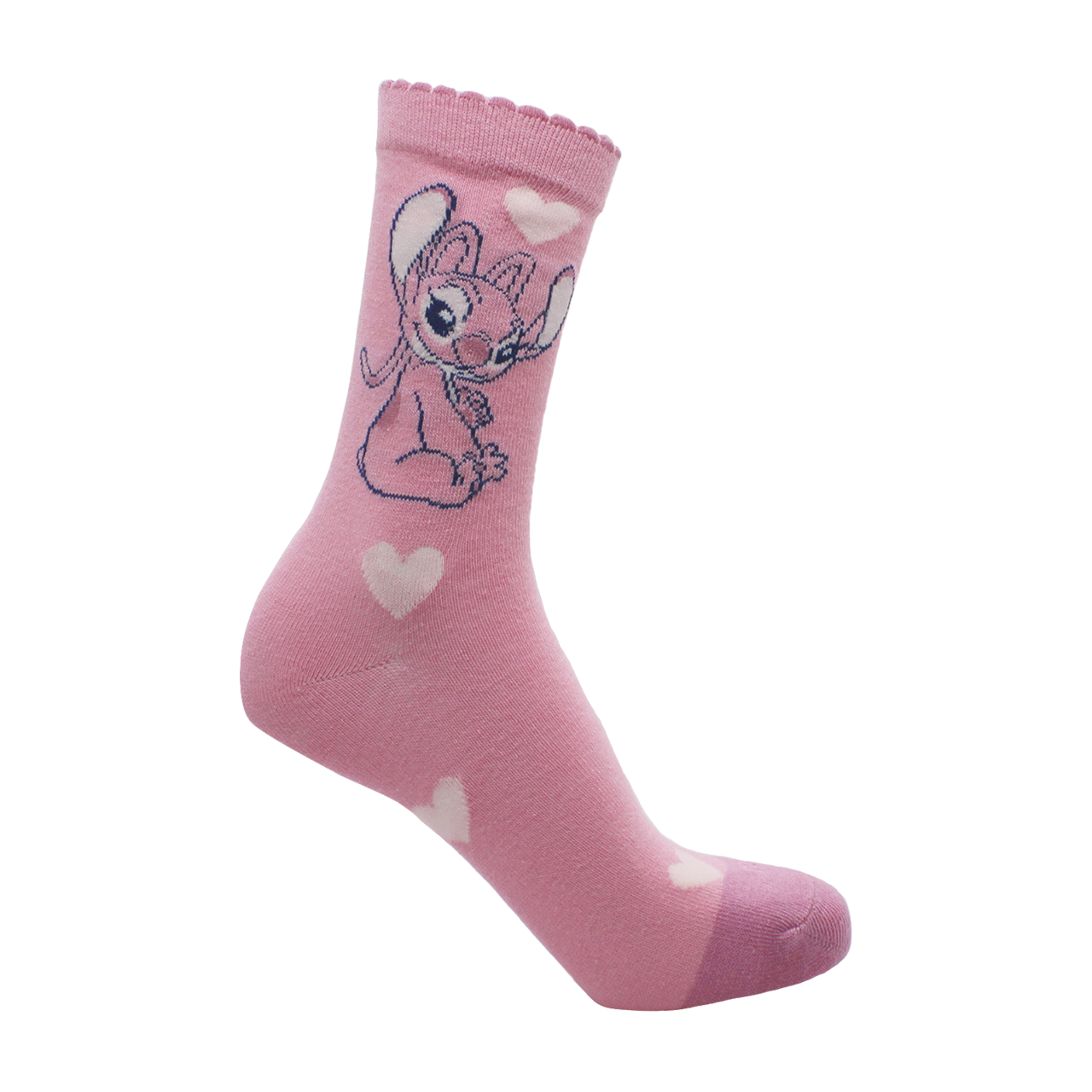 CALCETINES LARGOS NIÑA ALGODÓN PACK 2 STITCH  C1 TOP-2