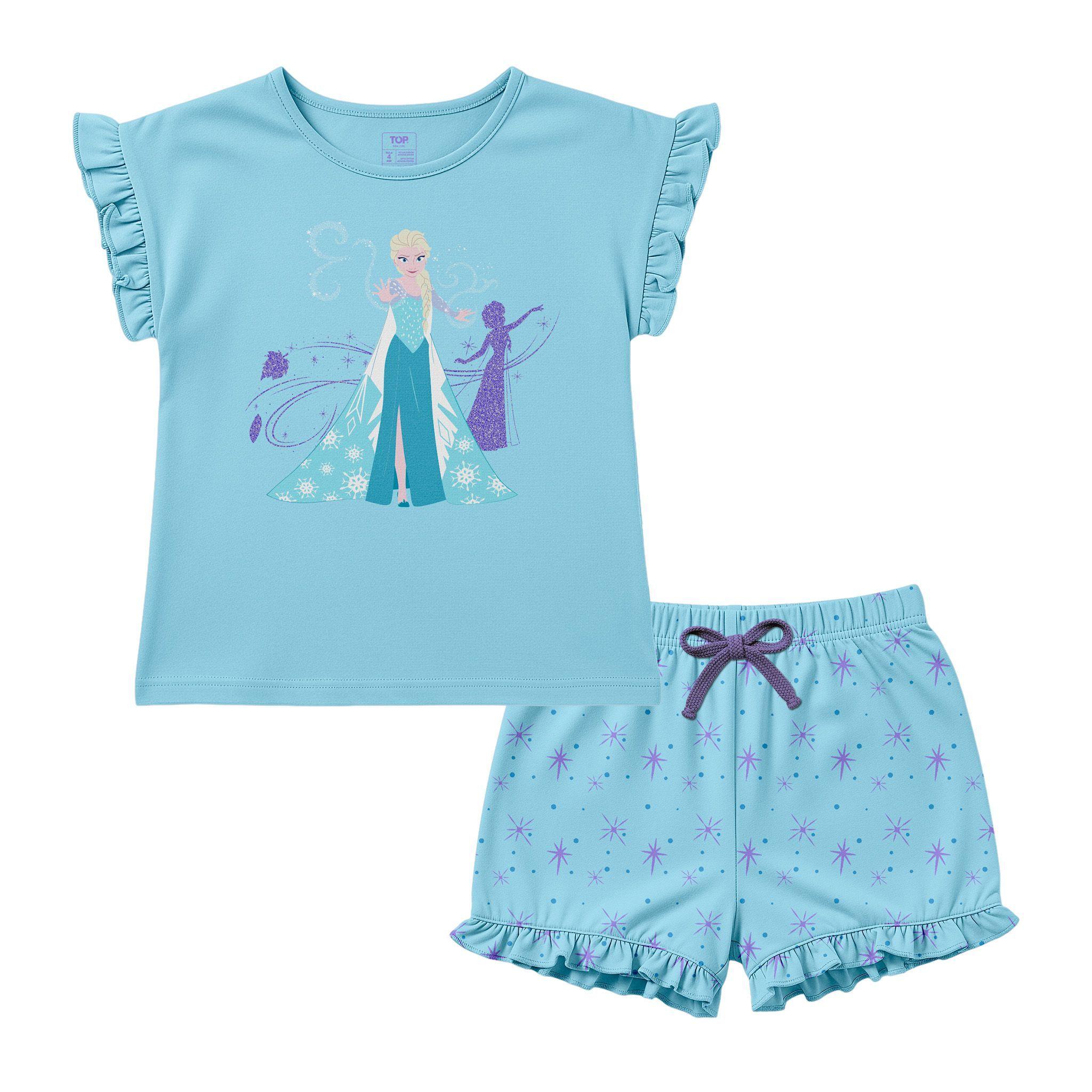 PIJAMA NIÑA ALGODÓN VERANO FROZEN C1 TOP-0