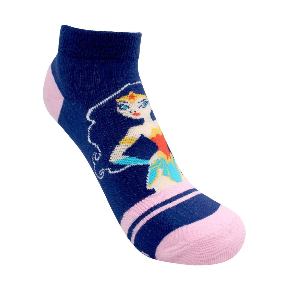 Calcetines Cortos Algodón Niñas Pack 3 Wonder Woman C2 Top-6