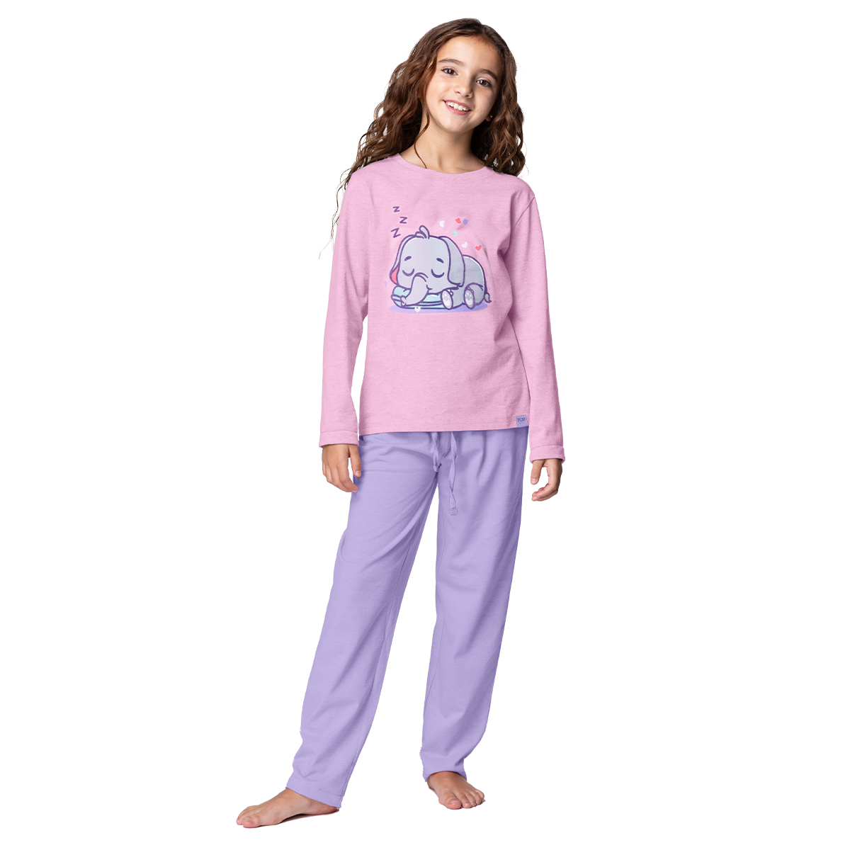 Pijama Largo Algodón Niña Invierno C1 TOP-0