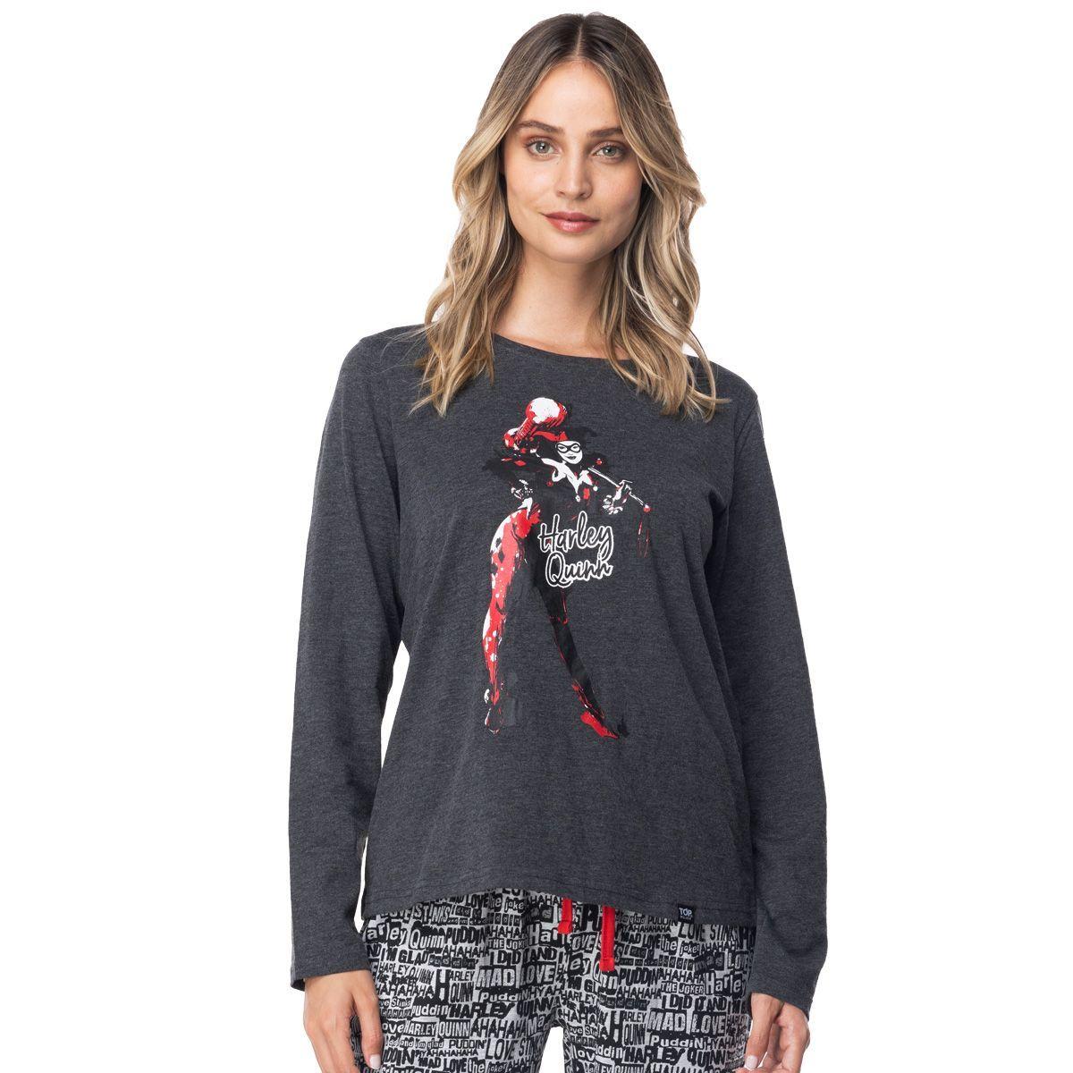 Pijama Largo Algodón Mujer Invierno DC C1 Top-1