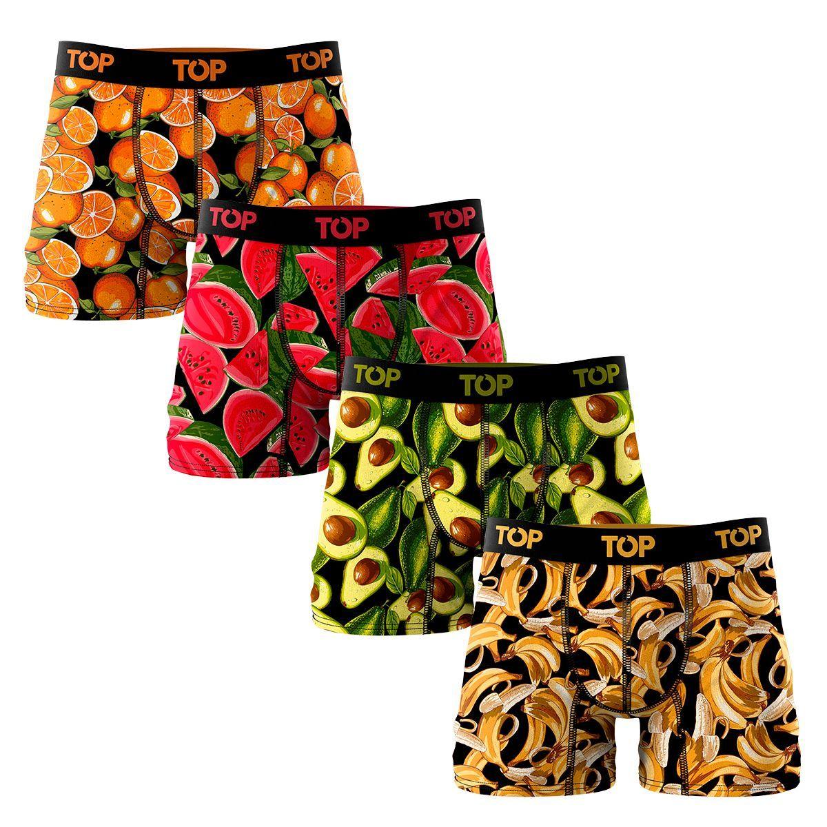 Bóxer Medio Algodón Pack 4 Icónicos - Juicy Fruits C3 Top-0