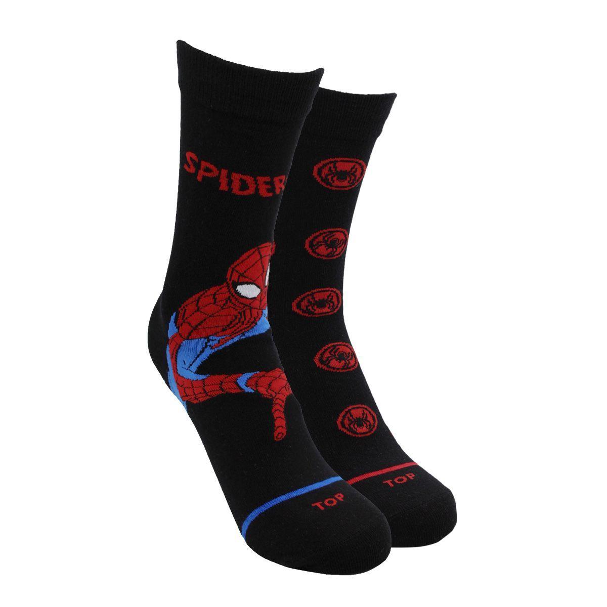 Calcetines Largos Niño Algodón Marvel Spider Man Pack 2 C1 TOP-0