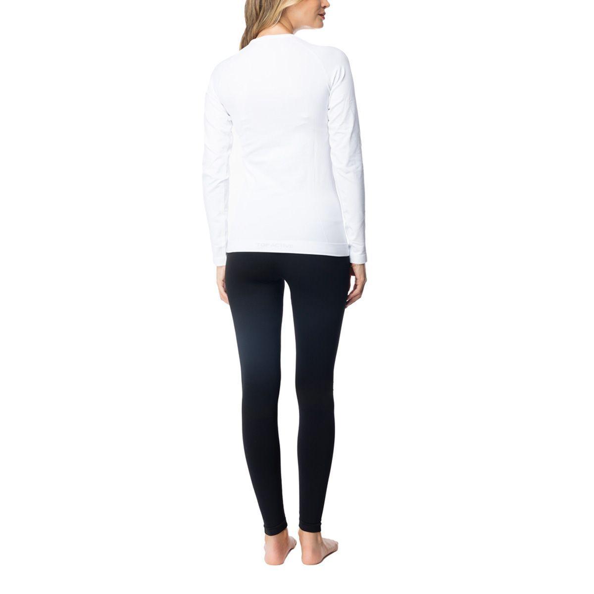 Camiseta Mujer Deportiva Primera Capa Microfibra Blanca C2 TOP-1