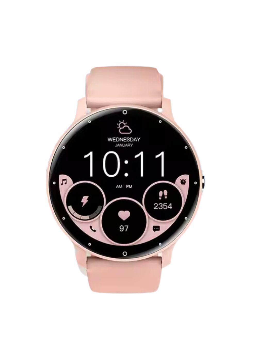 Reloj inteligente para mujer Smartwatch deportivo fitness Foxysmart Zl02 Pro - Rosado-3