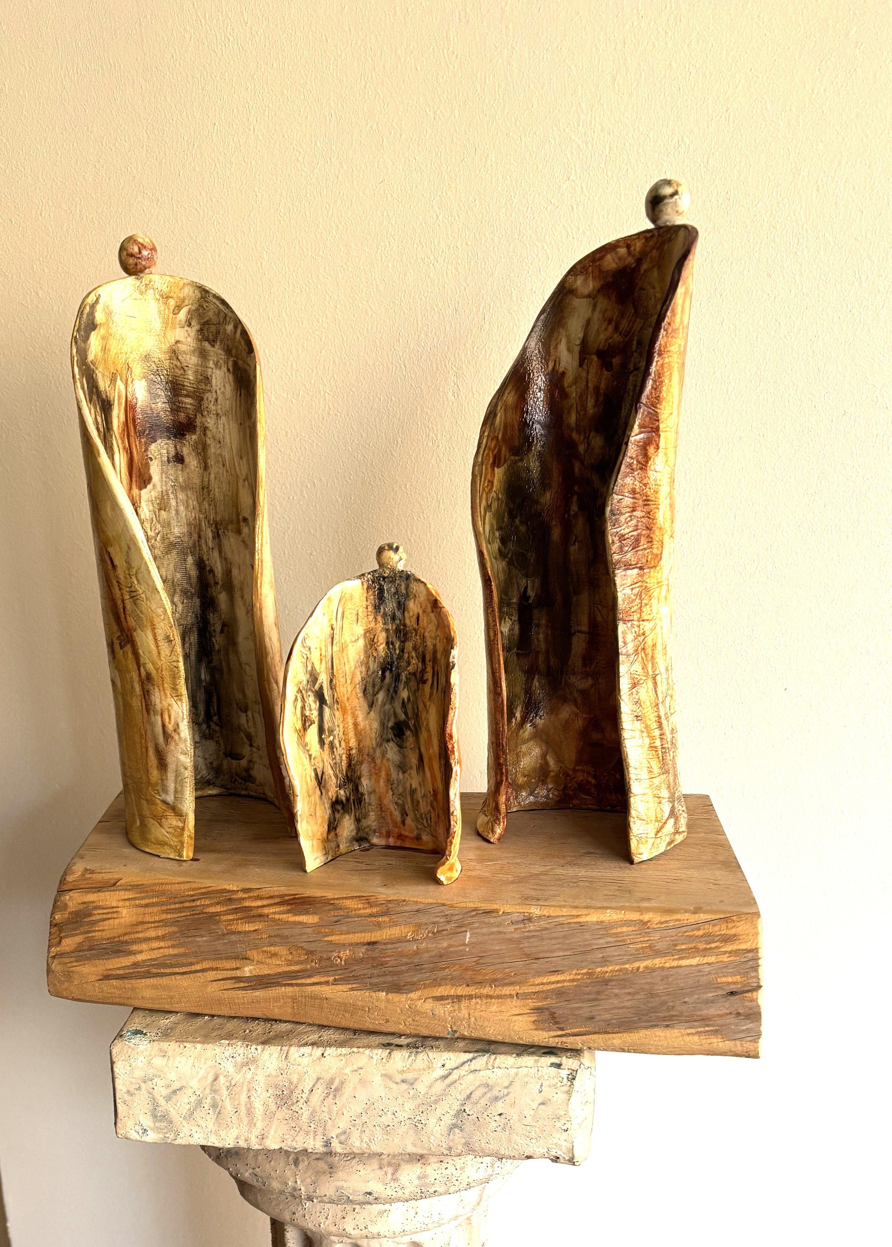 ESCULTURA "FAMILIA" PORCELANA HECHA A MANO.  EXCLUSIVO-3