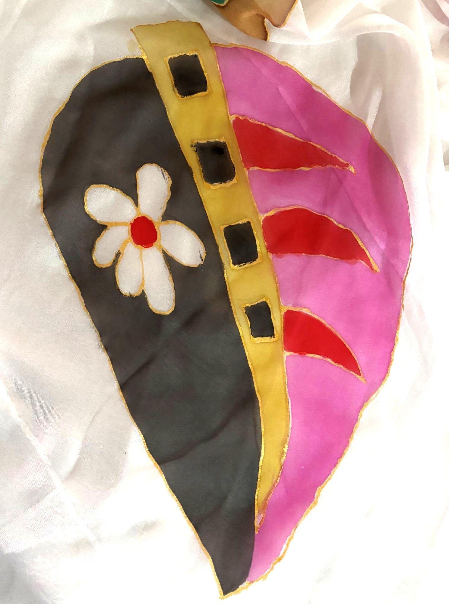 CHAL DE GASA DE SEDA PINTADO A MANO DISEÑO EXCLUSIVO-2