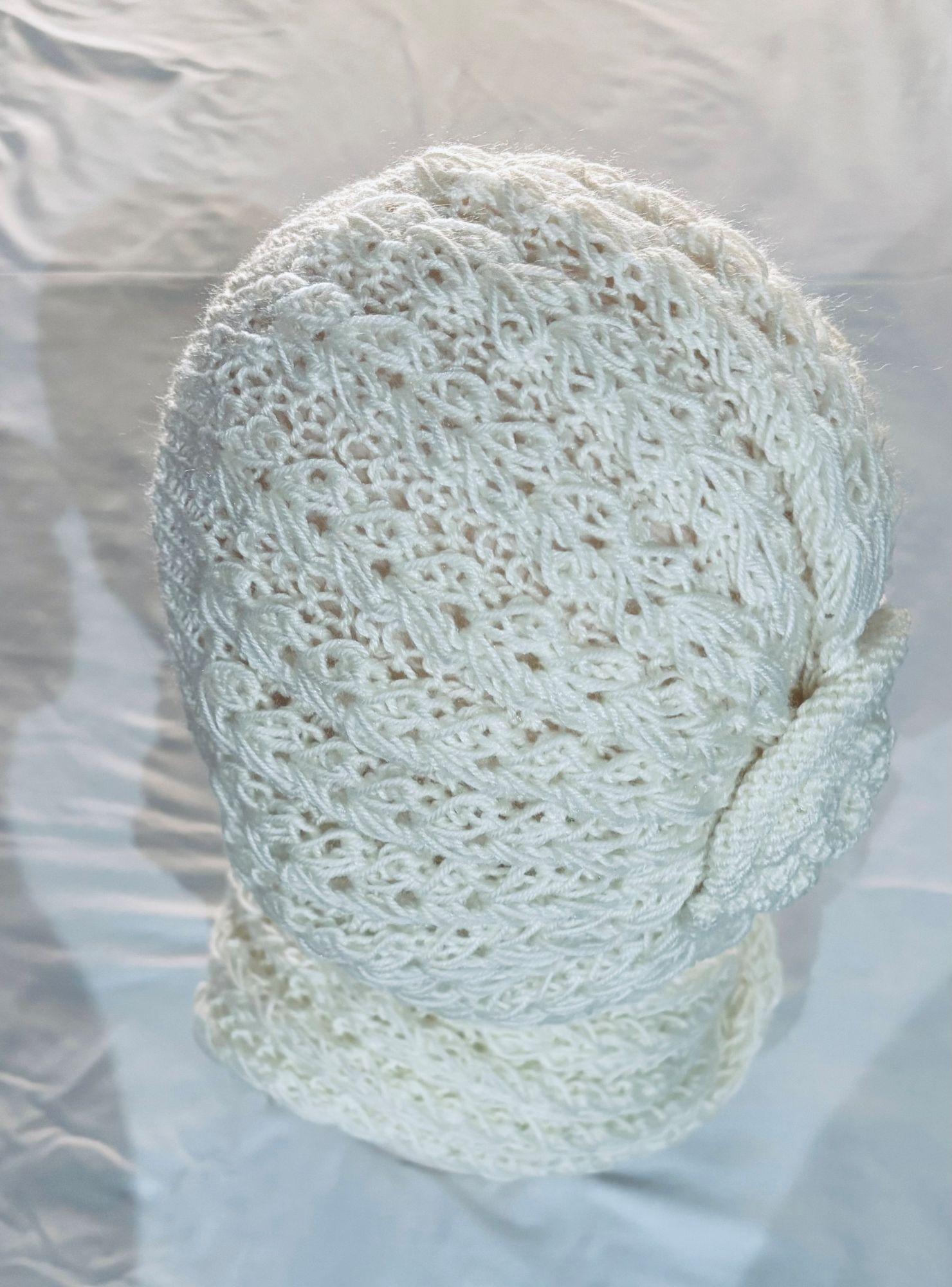CONJUNTO GORRO Y CUELLO DE LANA MOHAIR HECHO A MANO DISEÑO EXCLUSIVO-3