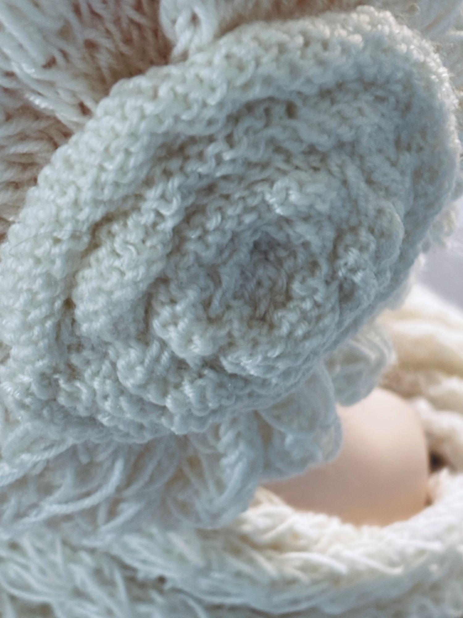CONJUNTO GORRO Y CUELLO DE LANA MOHAIR HECHO A MANO DISEÑO EXCLUSIVO-4