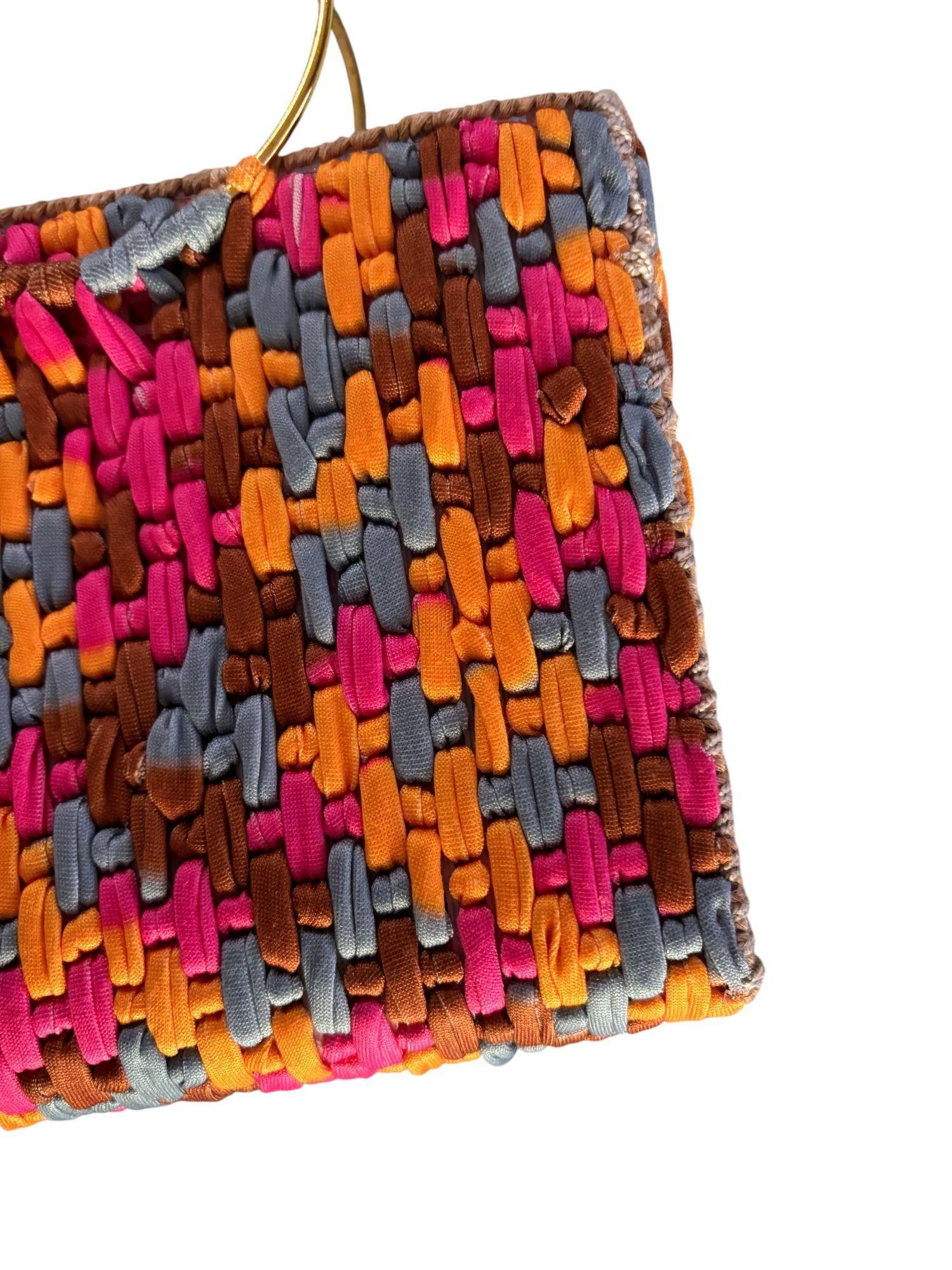 cartera multicolor de cinta hecha a mano diseño exclusivo-2