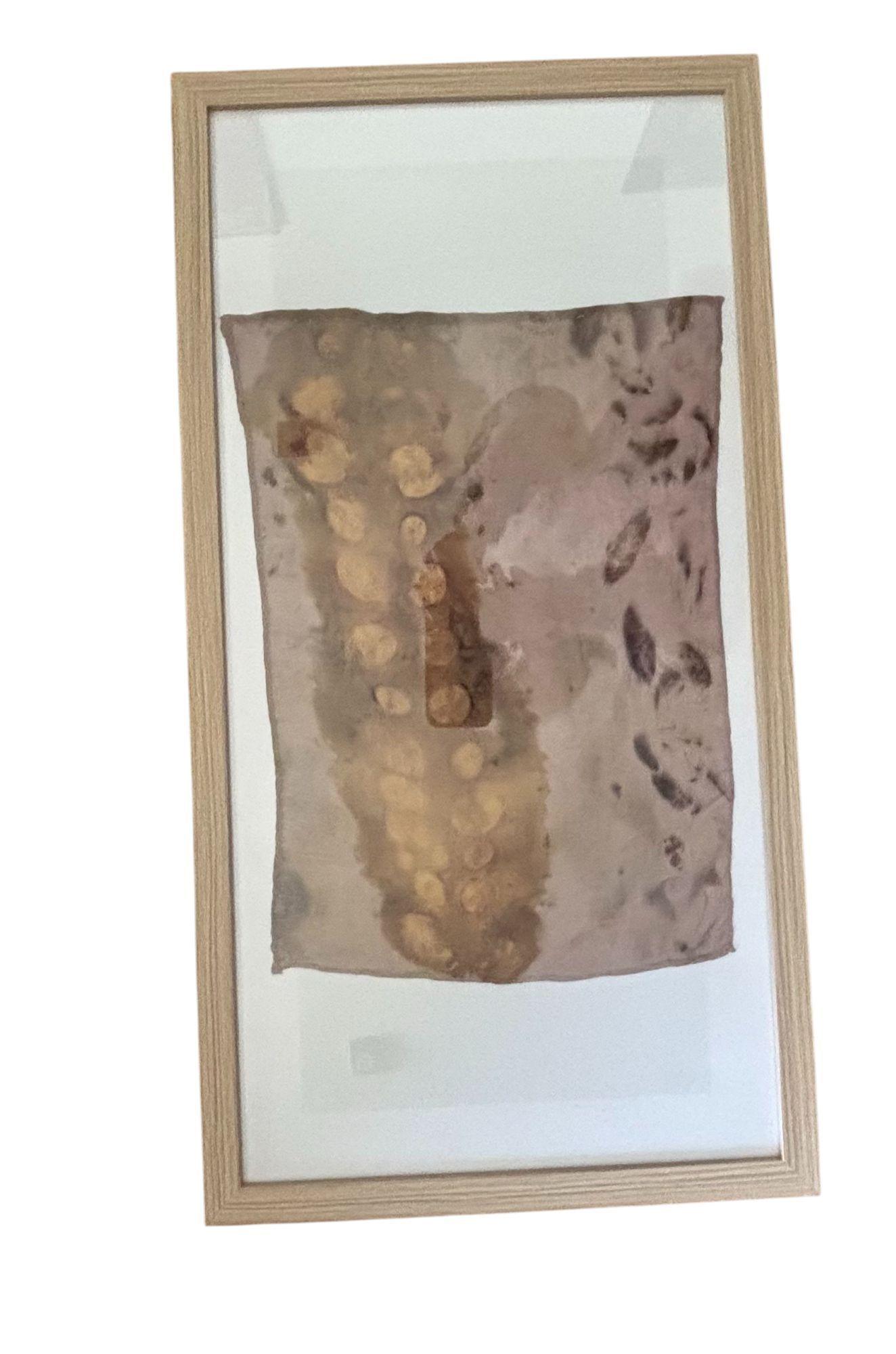 CUADRO DE SEDA NATURAL CON ECOPRINT-0