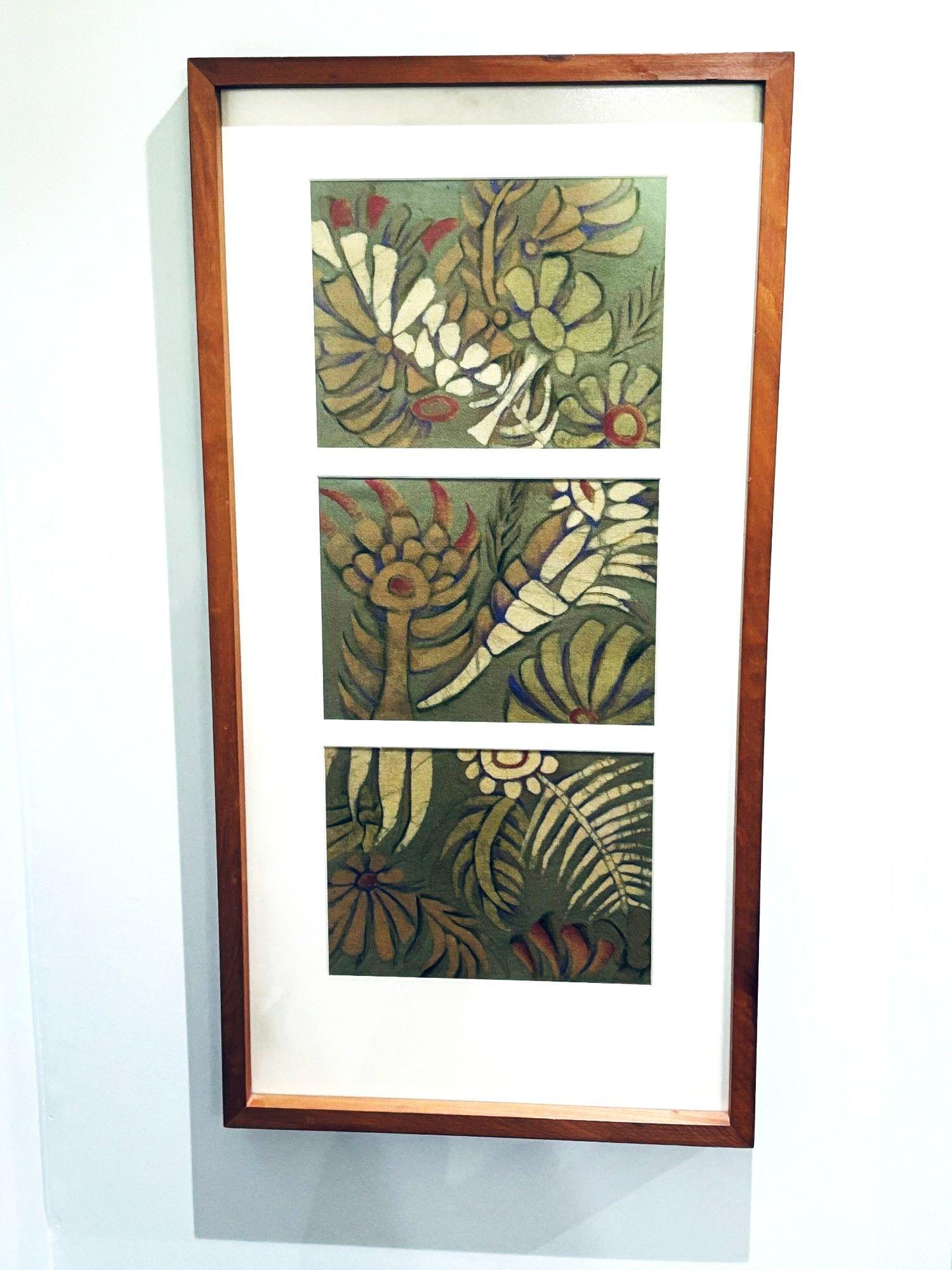 Cuadro hecho a mano en batik diseño exclusivo-0