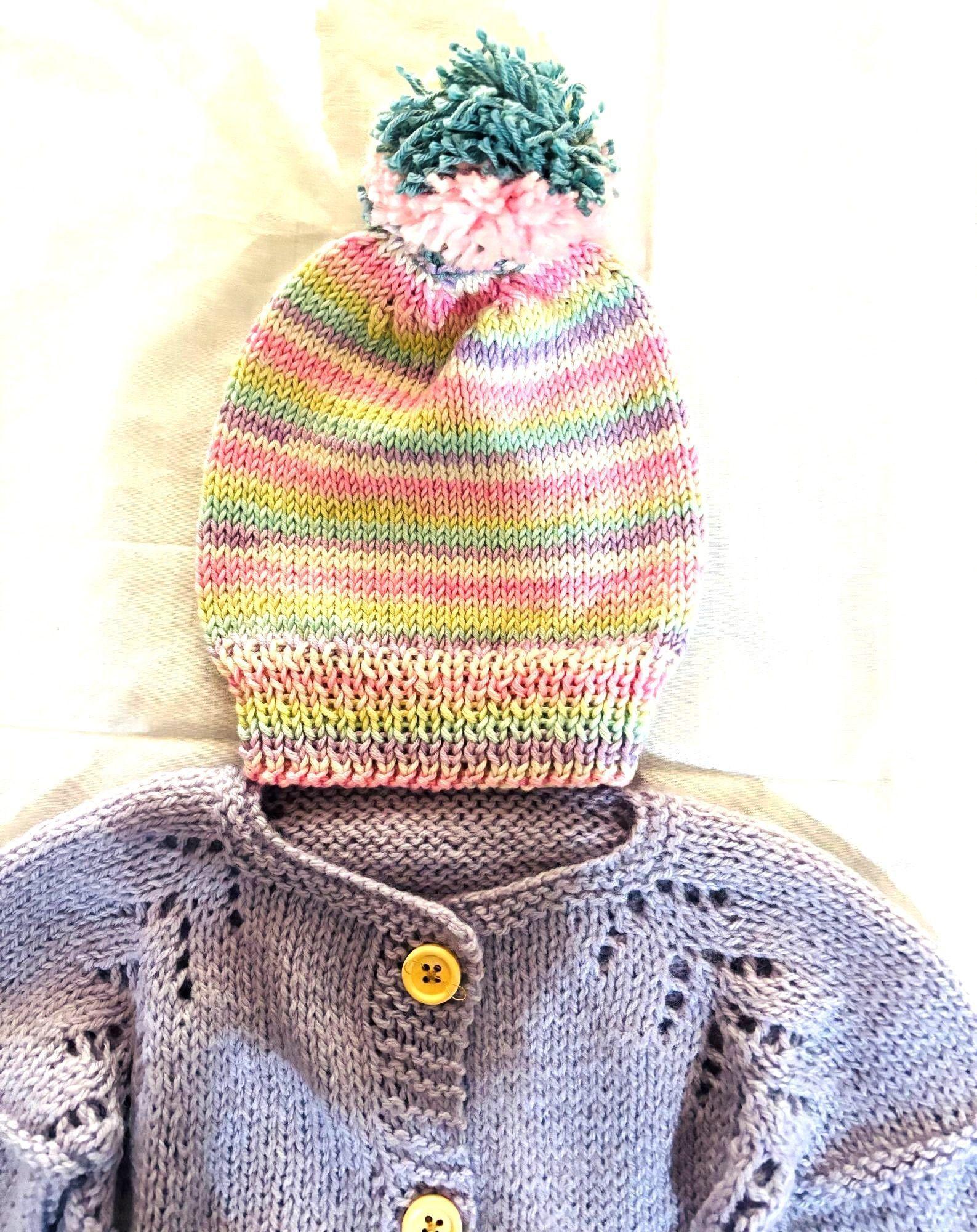 CONJUNTO CHALECO Y GORRO BEBE HECHO A MANO DISEÑO EXCLUSIVO-2