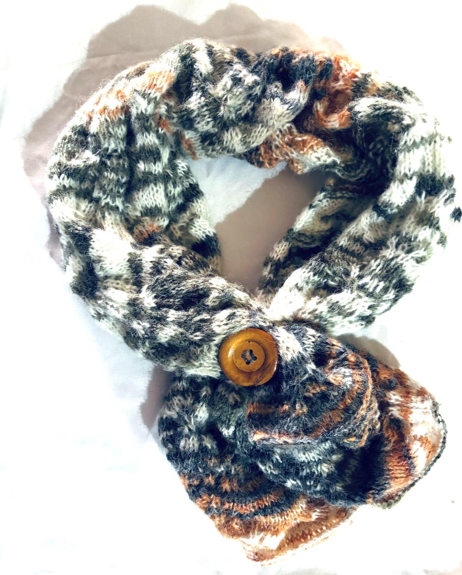 Gorro y cuello lana mohair tejido a mano diseño exclusivo-2