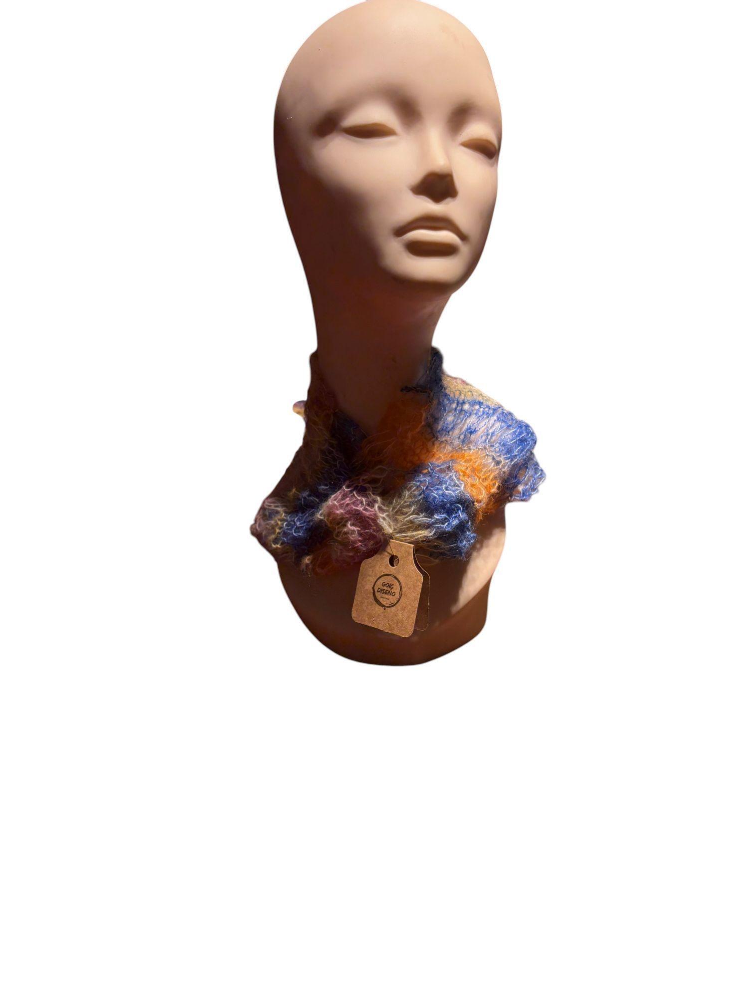 CUELLO LANA MOHAIR MULTICOLOR HECHO A MANO DISE O EXCLUSIVO-2