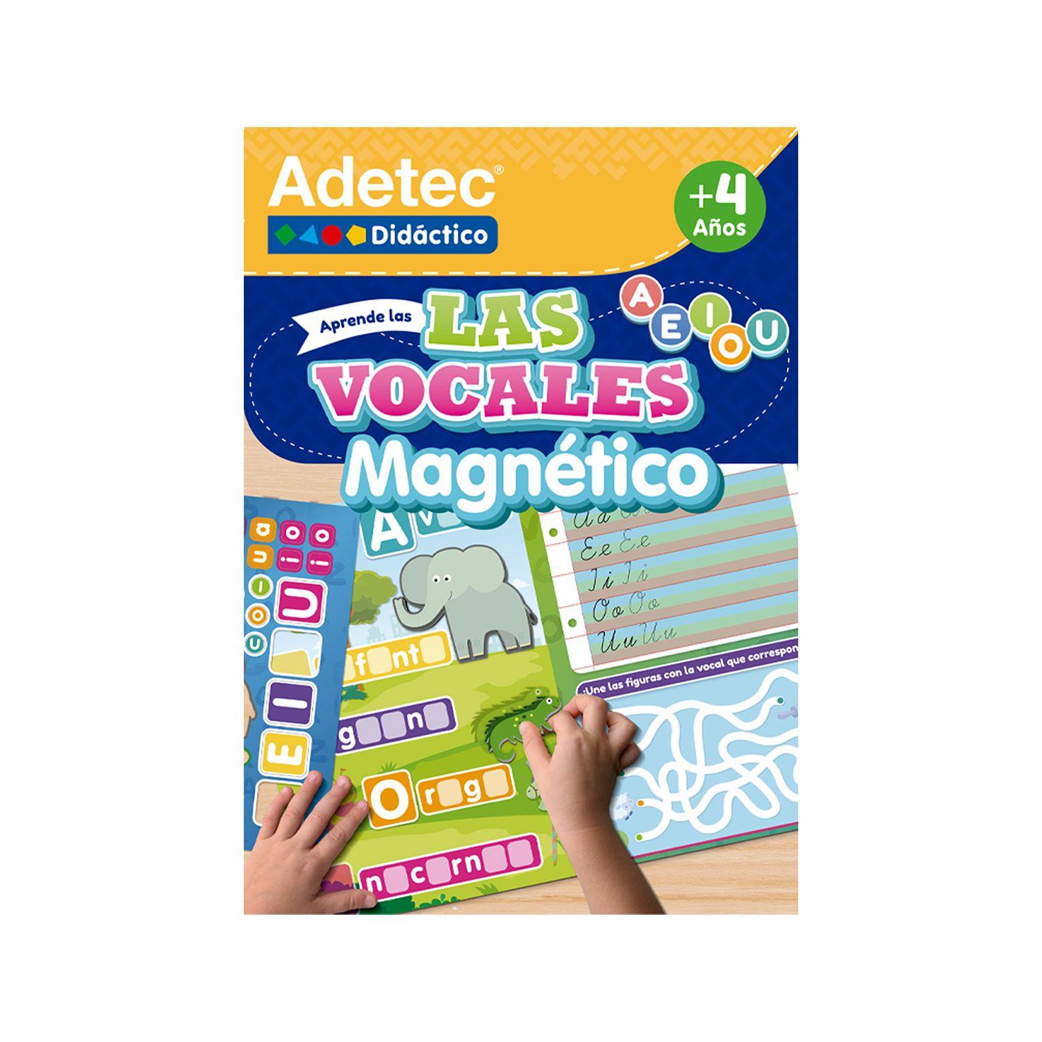 LAS VOCALES, INCLUYE LÁPIZ -  LÁMINAS MAGNÉTICAS INTERACTIVAS-0