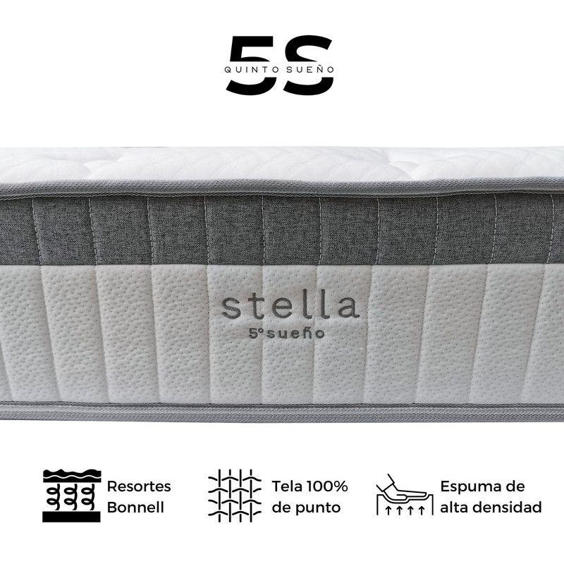 Cama Europea Stella 2 Plazas + Respaldo Tubular Madera Café-1