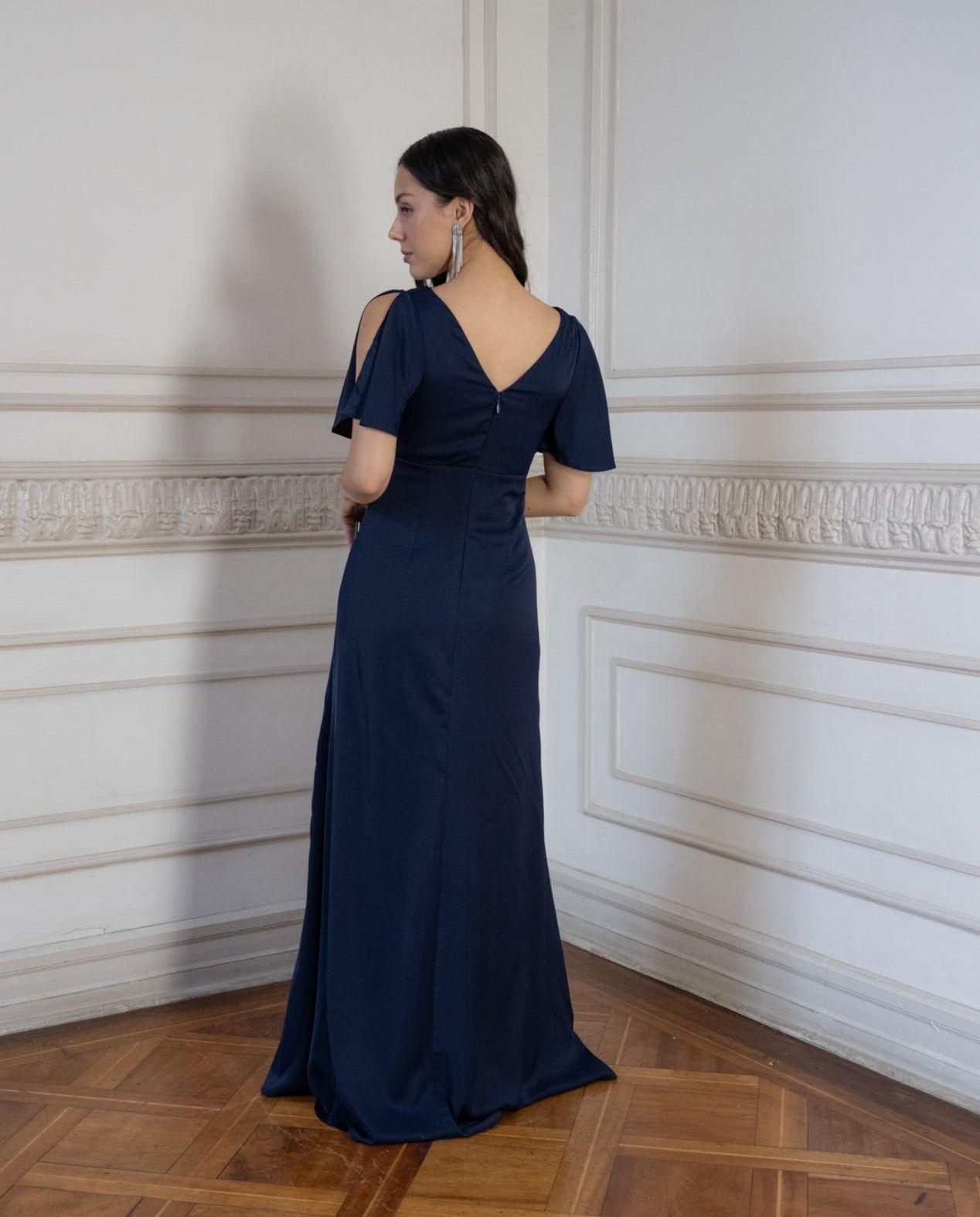 Vestido de Fiesta Lucerna Azul Oscuro-1