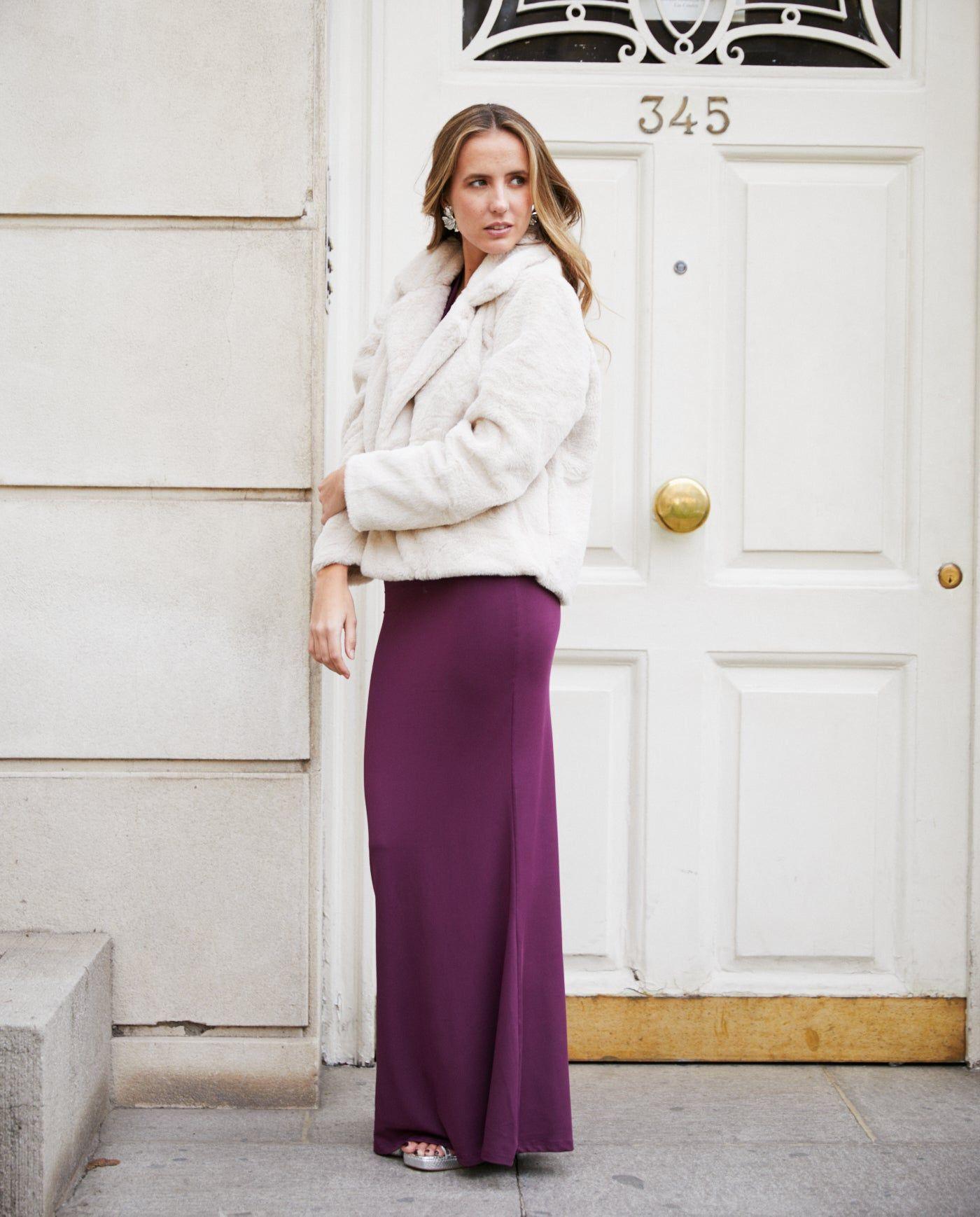Vestido Largo de Fiesta Ema Morado-2
