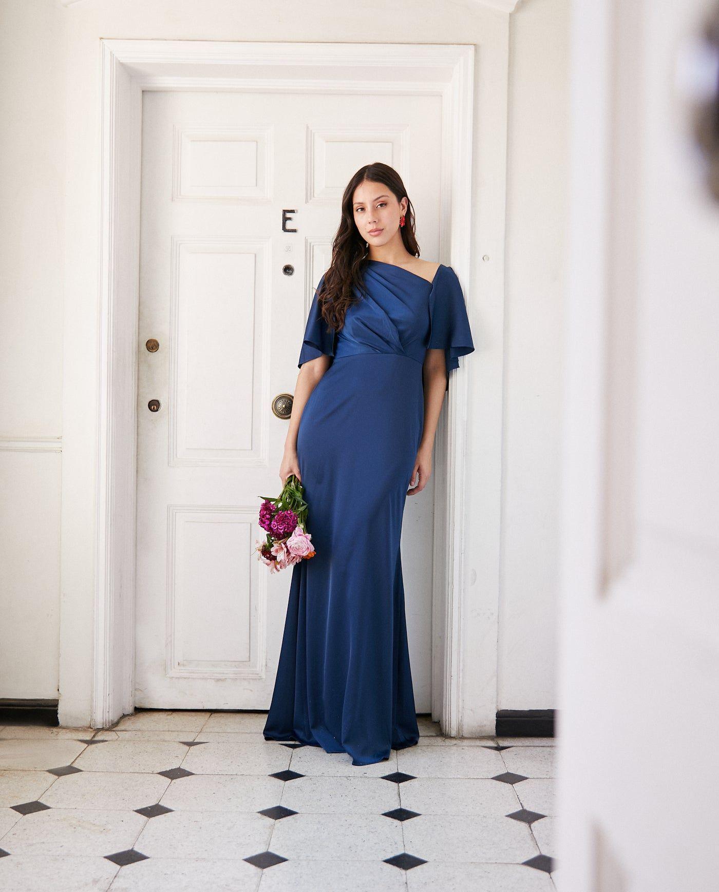 Vestido Largo de Fiesta Carolina Azul-0