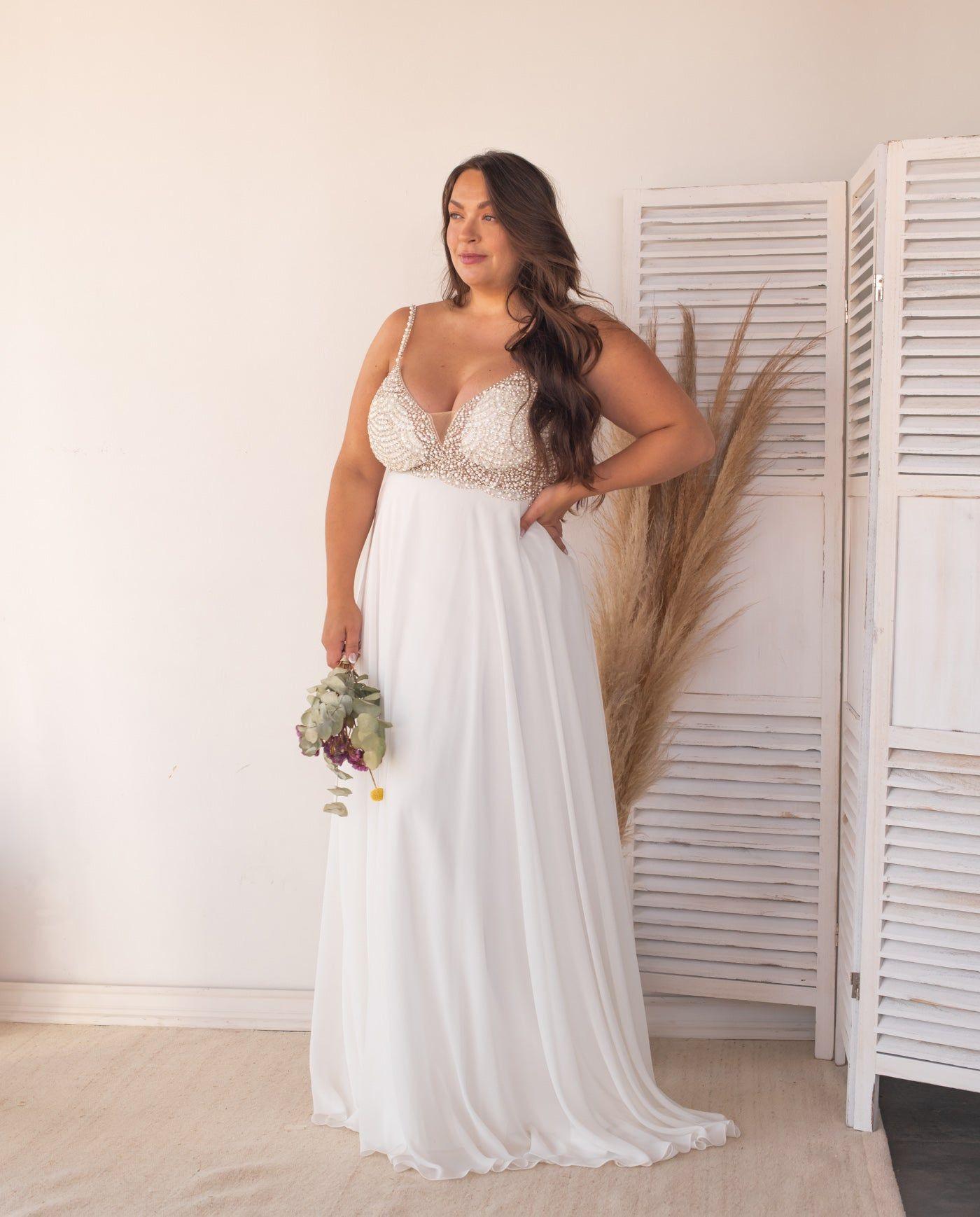 Vestido Largo de Novia Marcela Ivory-1