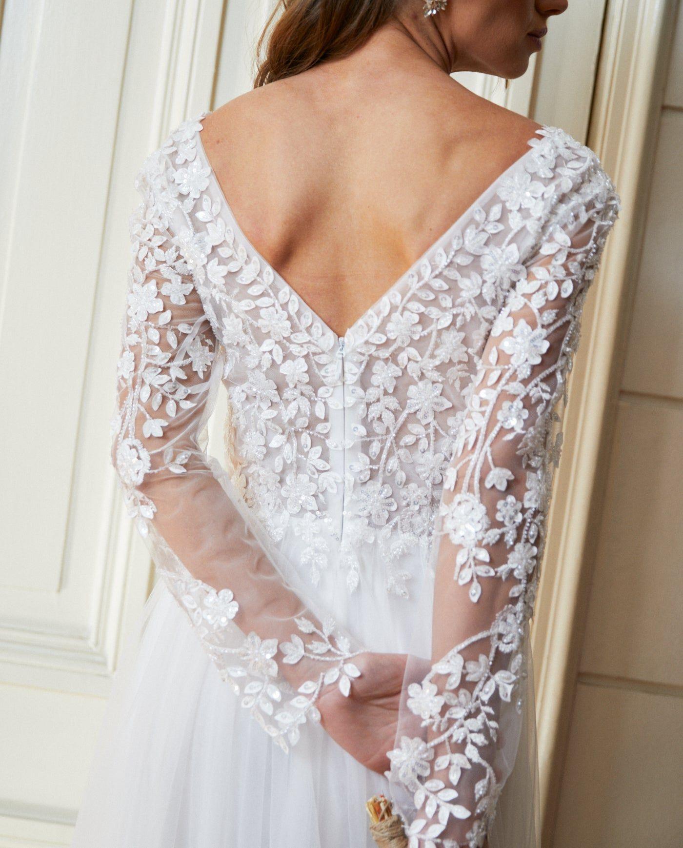 Vestido Largo de Novia Aldonza Blanco-3