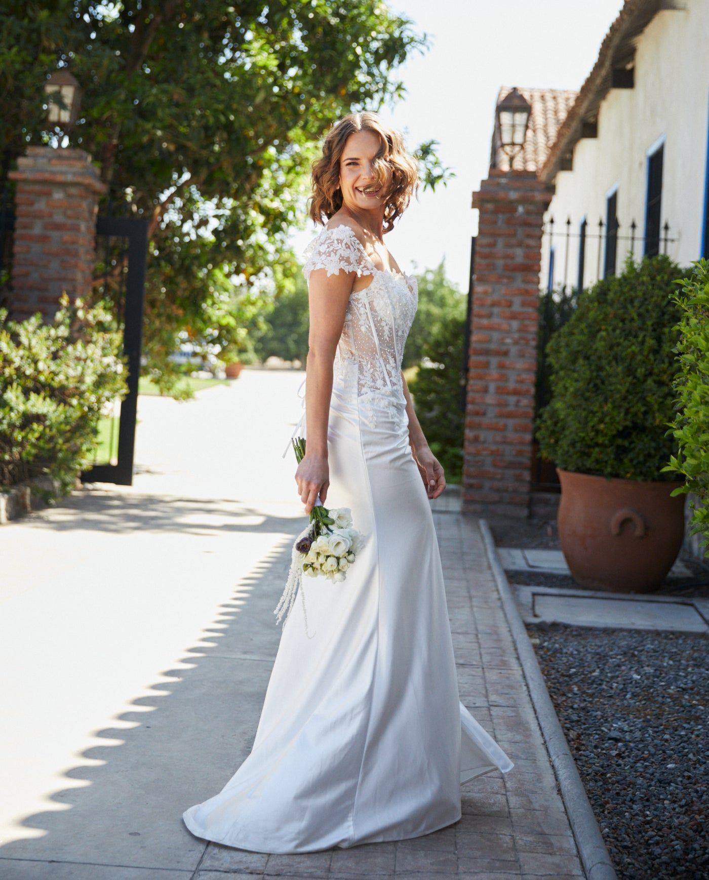 Vestido Largo de Novia Mika Blanco-5