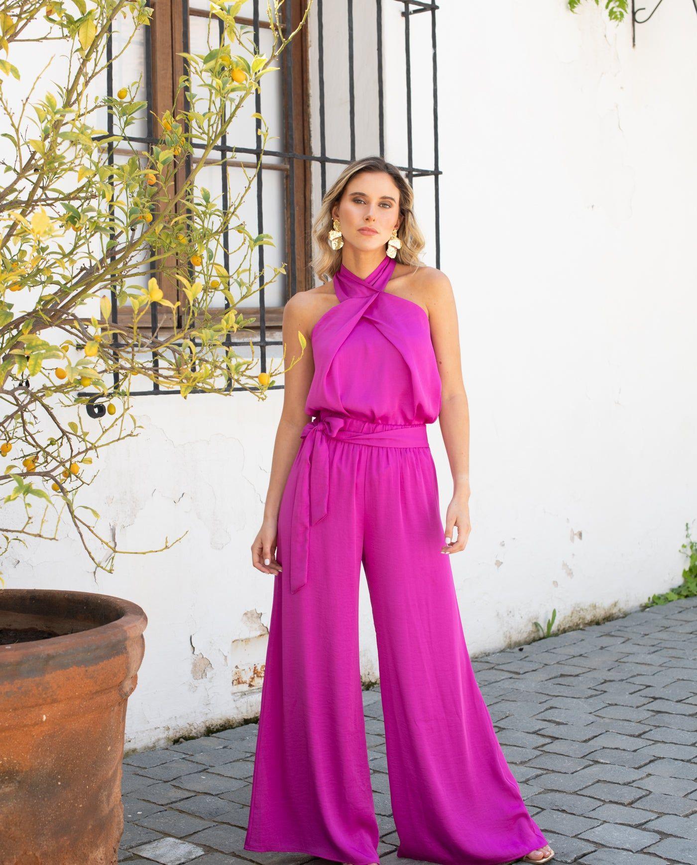 Conjunto Largo de Fiesta Dominga Magenta-0