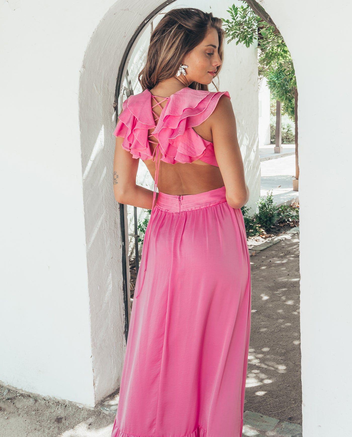 VESTIDO LARGO DE FIESTA OFELIA ROSADO-1