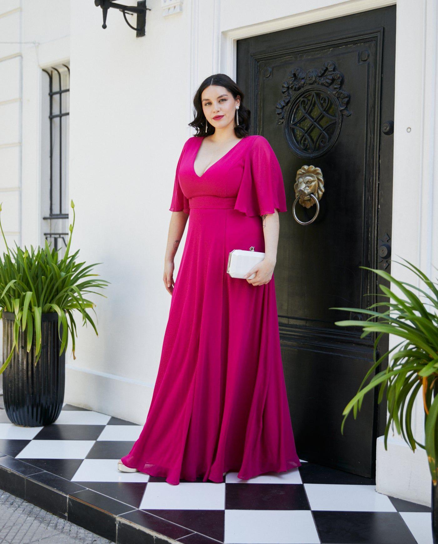 Vestido Largo de Fiesta Cristina Magenta-2