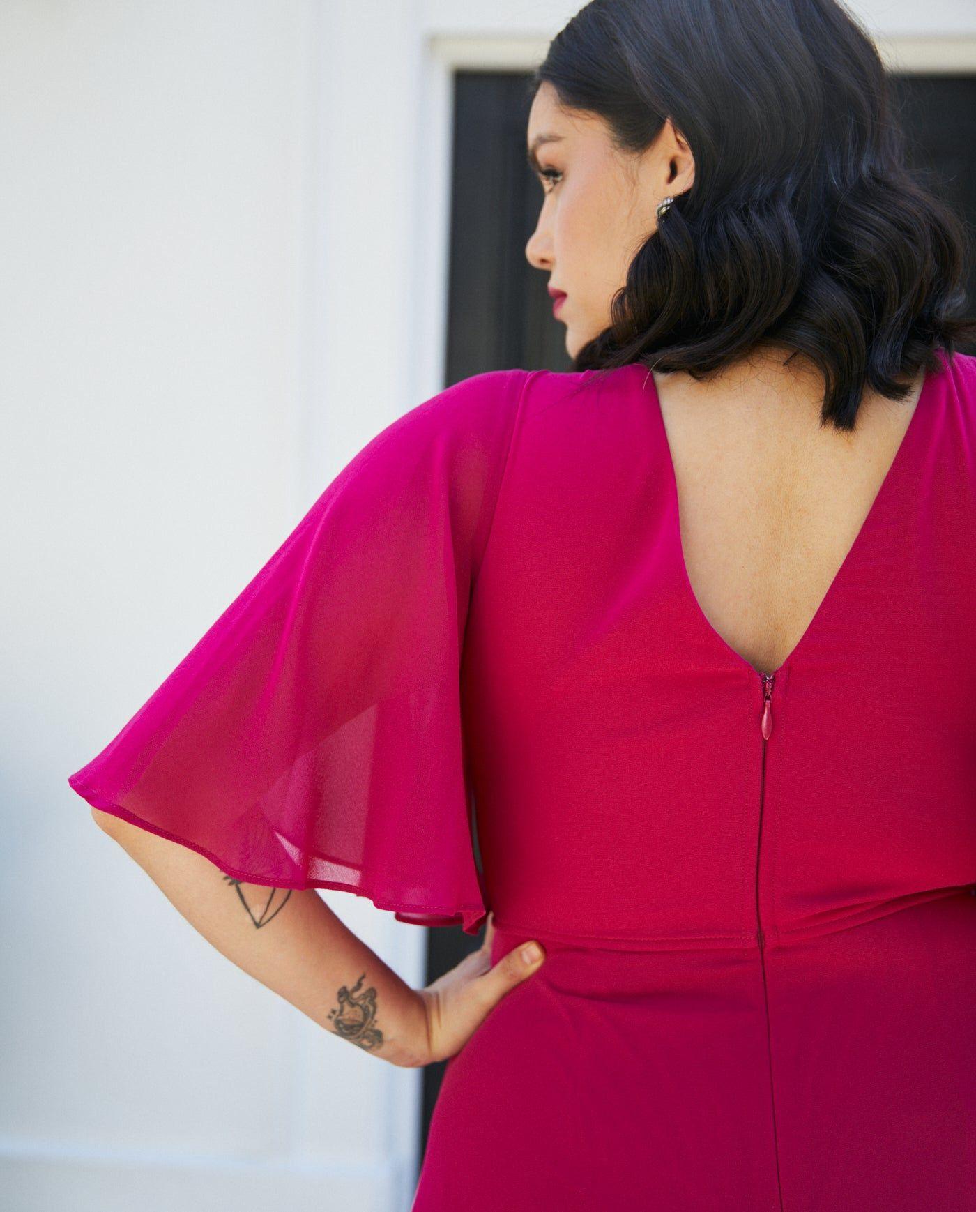 Vestido Largo de Fiesta Cristina Magenta-3