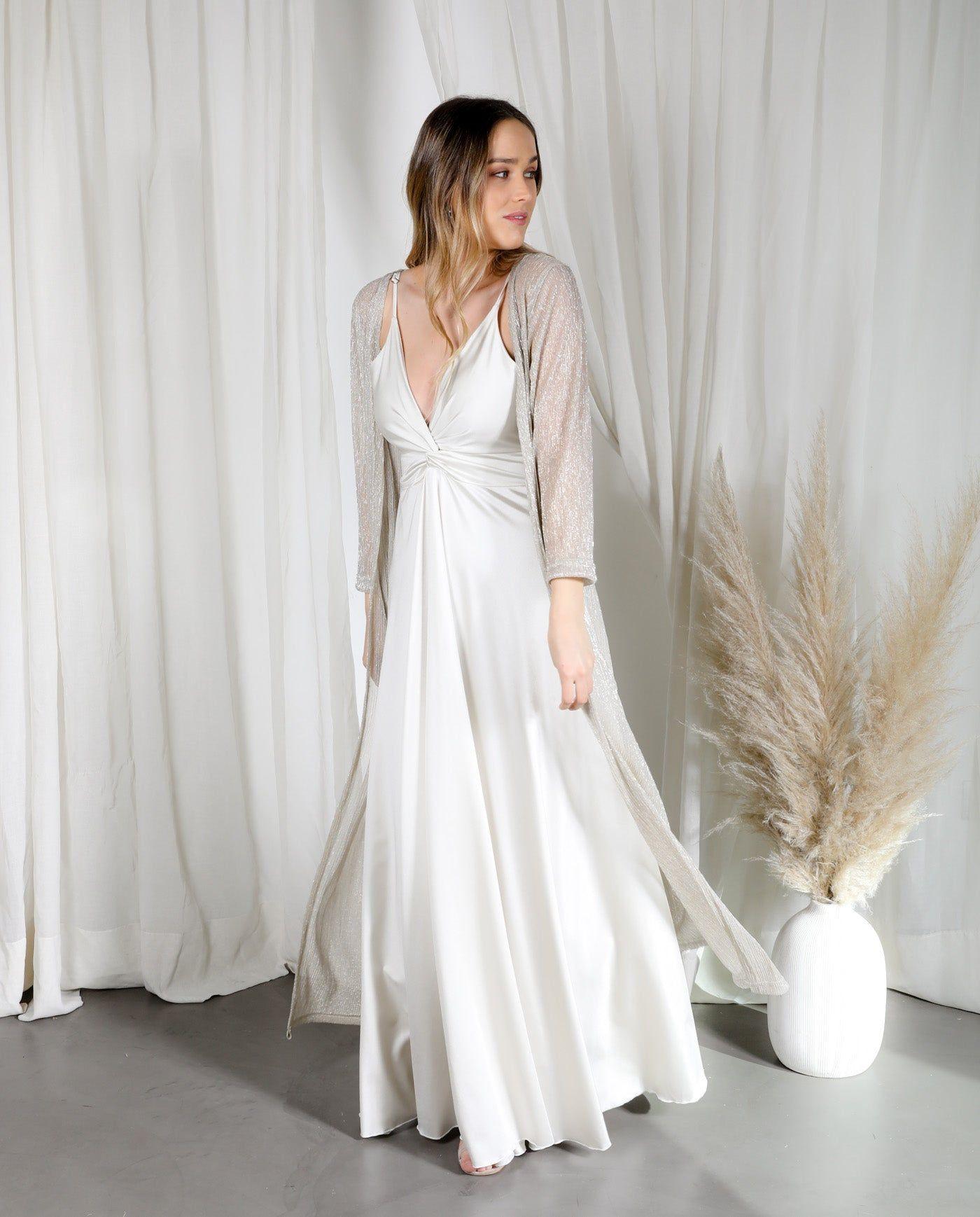 Maxi Tapado Camila Plisado Transparente Plateado-4