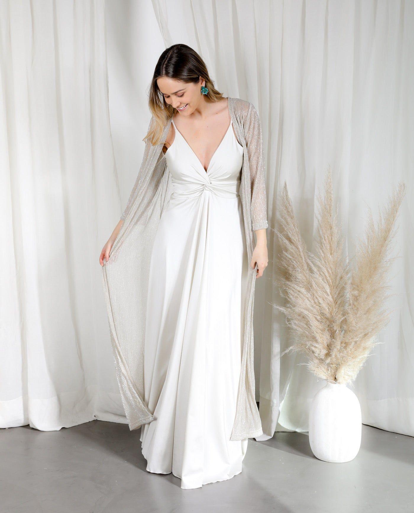 Maxi Tapado Camila Plisado Transparente Plateado-6