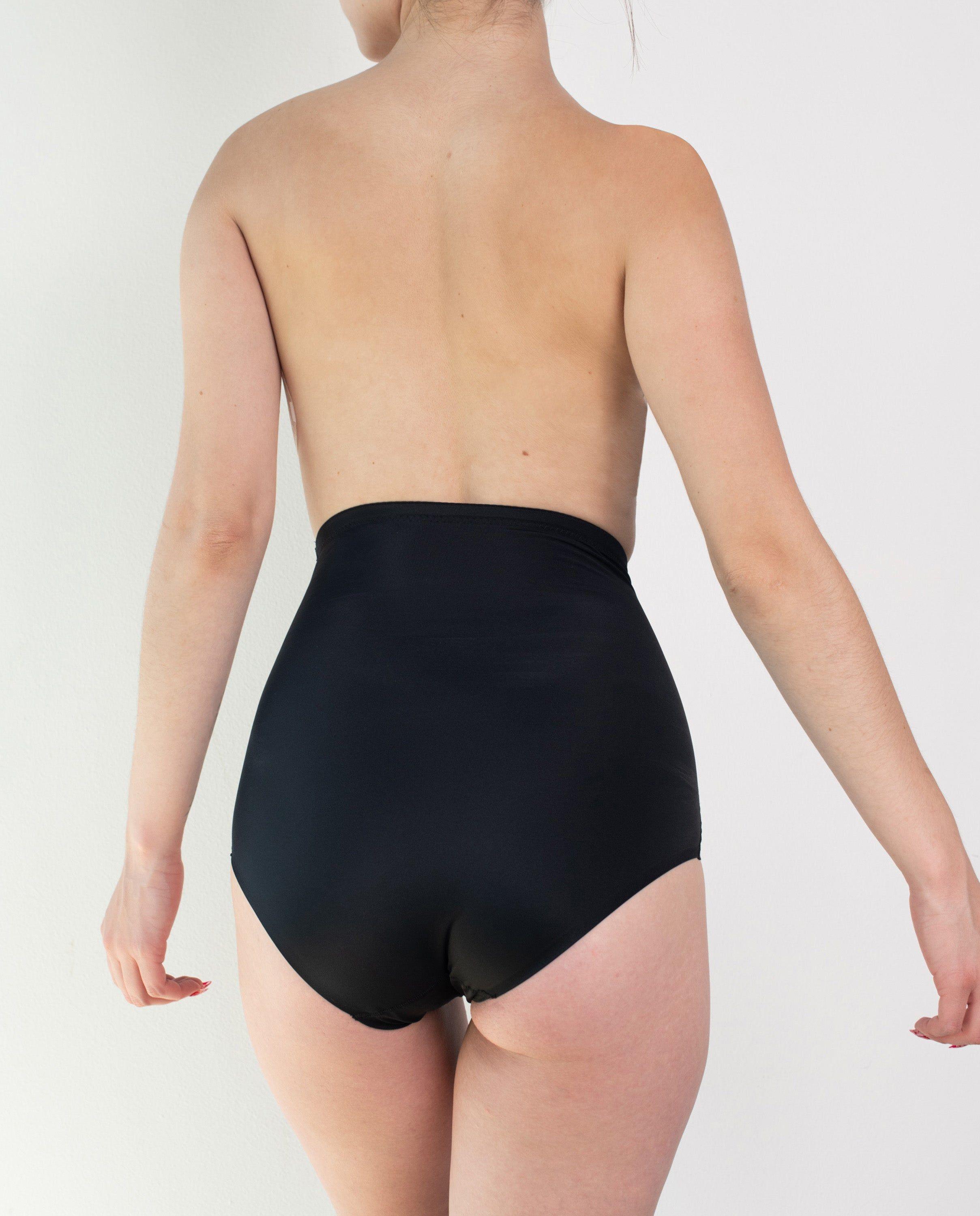 CALZÓN REDUCTOR ALTO CON MALLA A LOS COSTADOS NEGRO-2