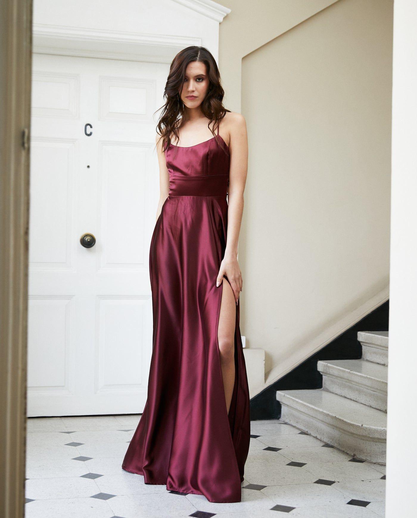 Vestido Largo de Fiesta Rafa Burdeo-2