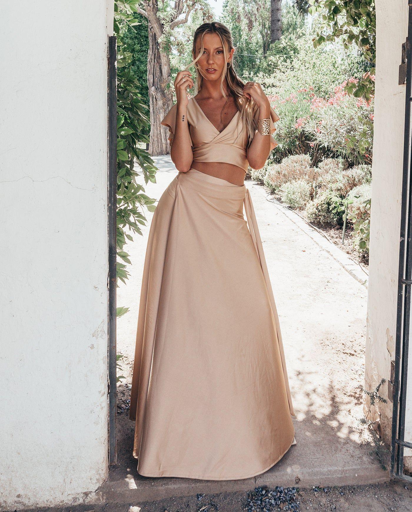 Conjunto Isa Lycra Dupont Dorado Claro-2